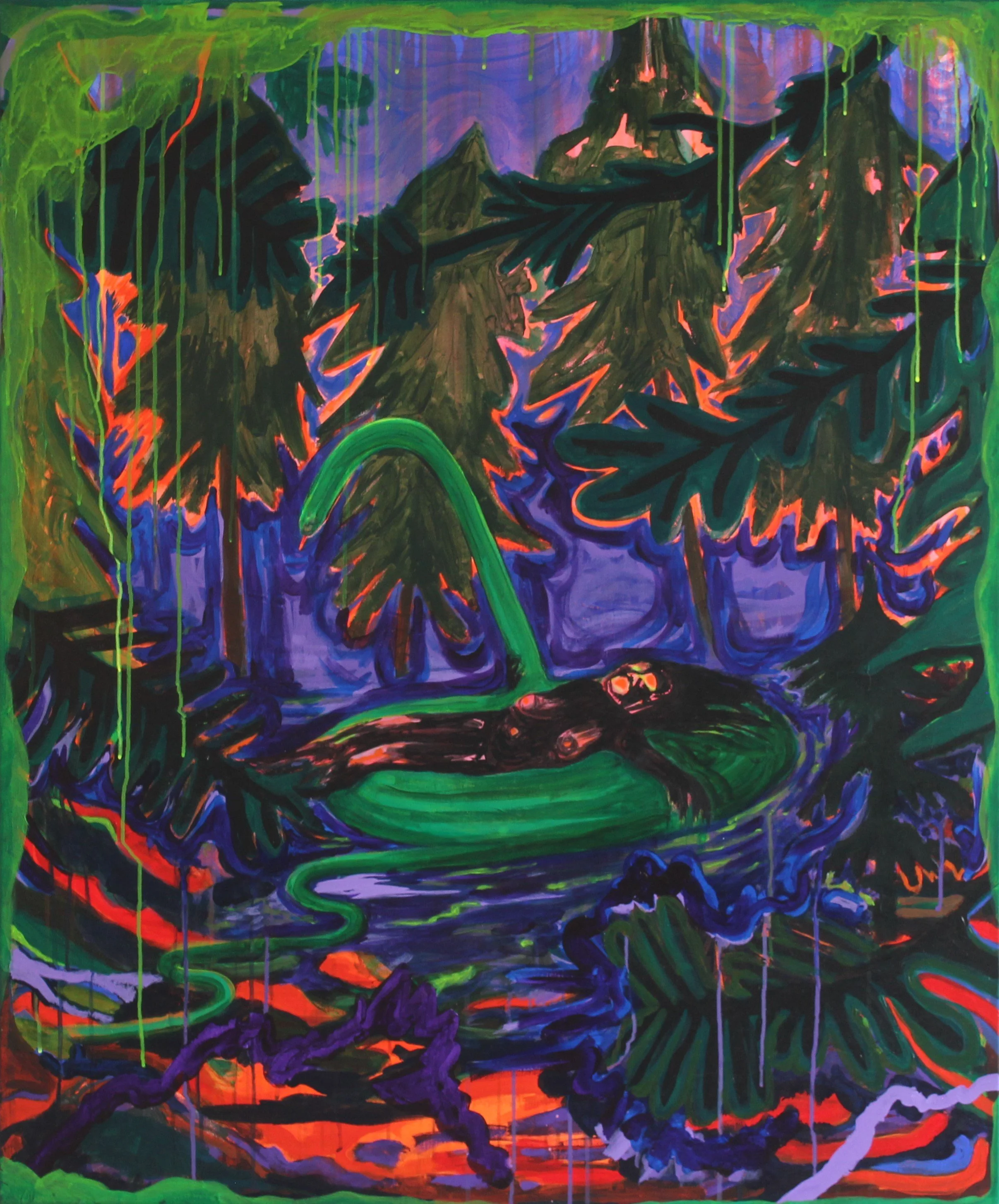 Handeling The Snake, 1,00m x 1,20m