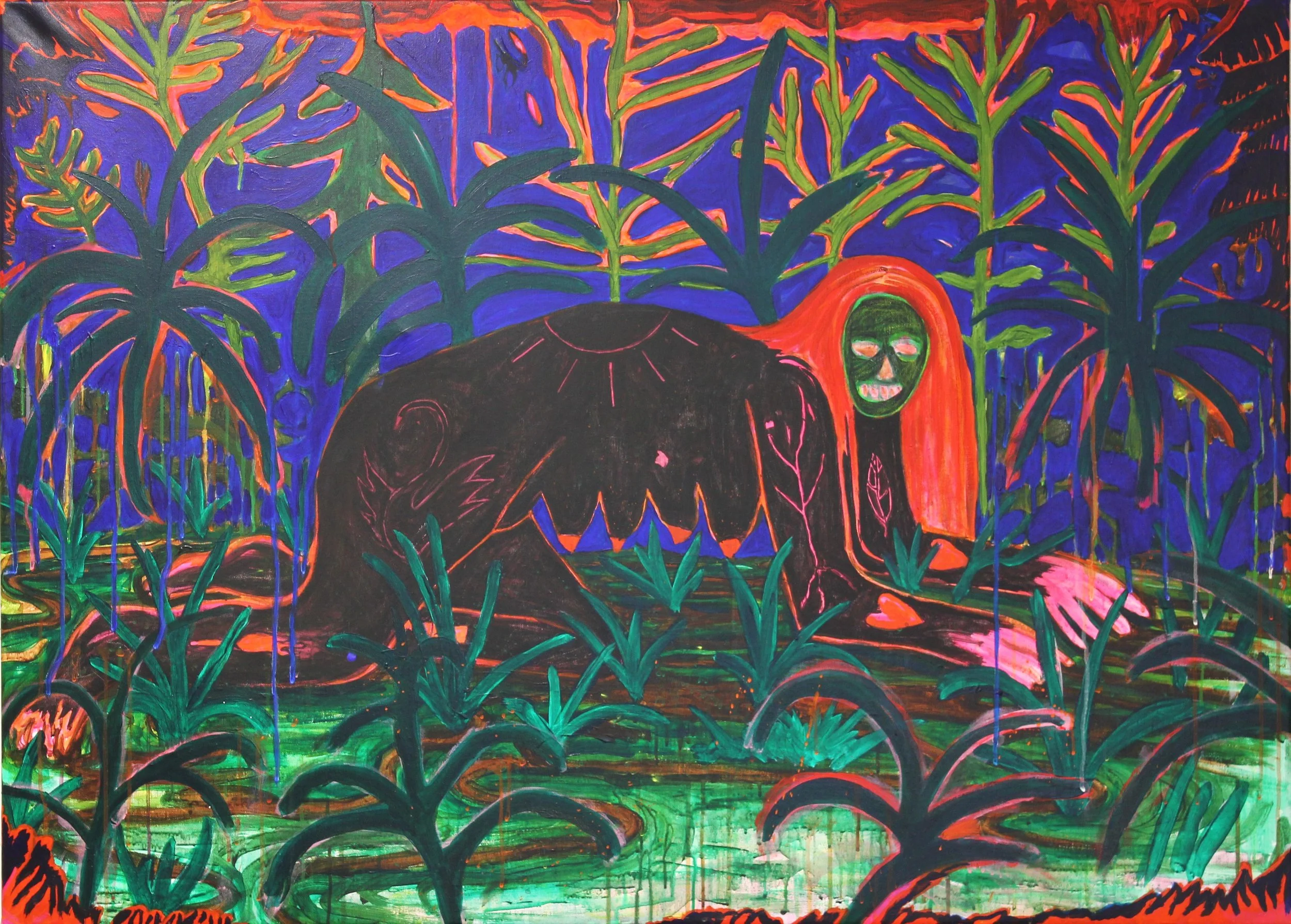 Crawling through the night, 90cm x 1,25m