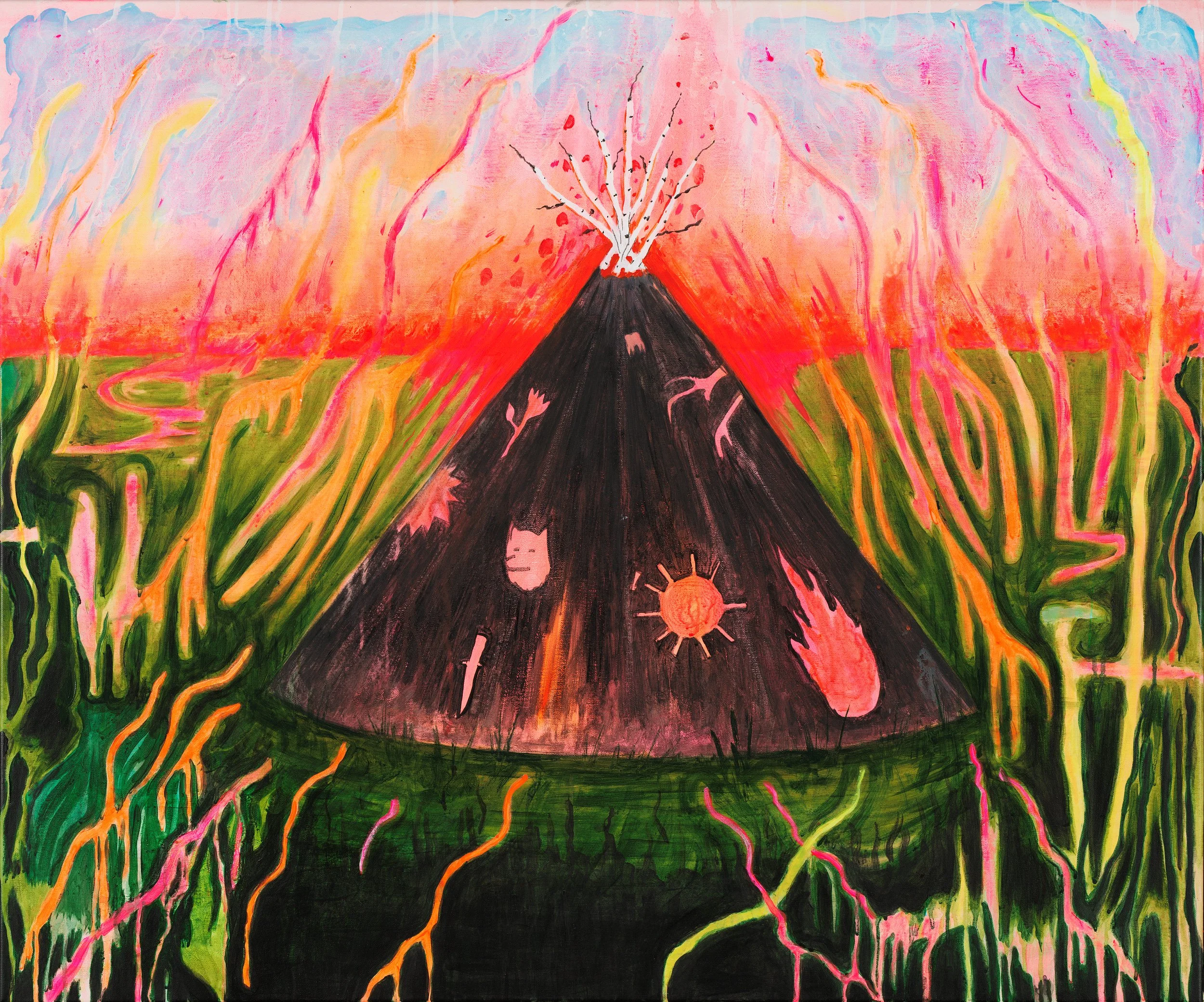 Telt med kraft, håp og drømmer, 1,00m x 1,20m. (Photo.Børre Høstland/Nasjonalmuseet)