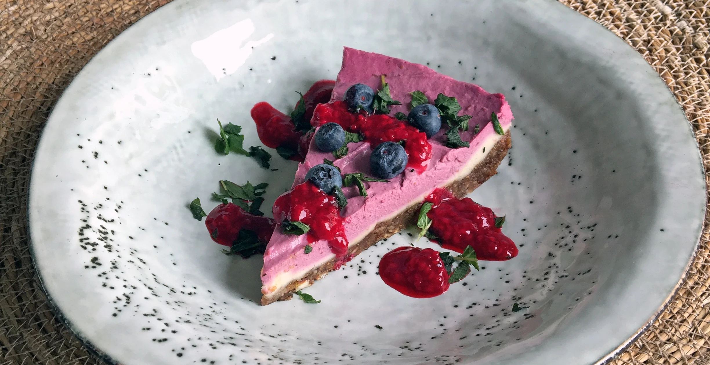 Blueberry Cheesecake using Cashews - Recipe Here