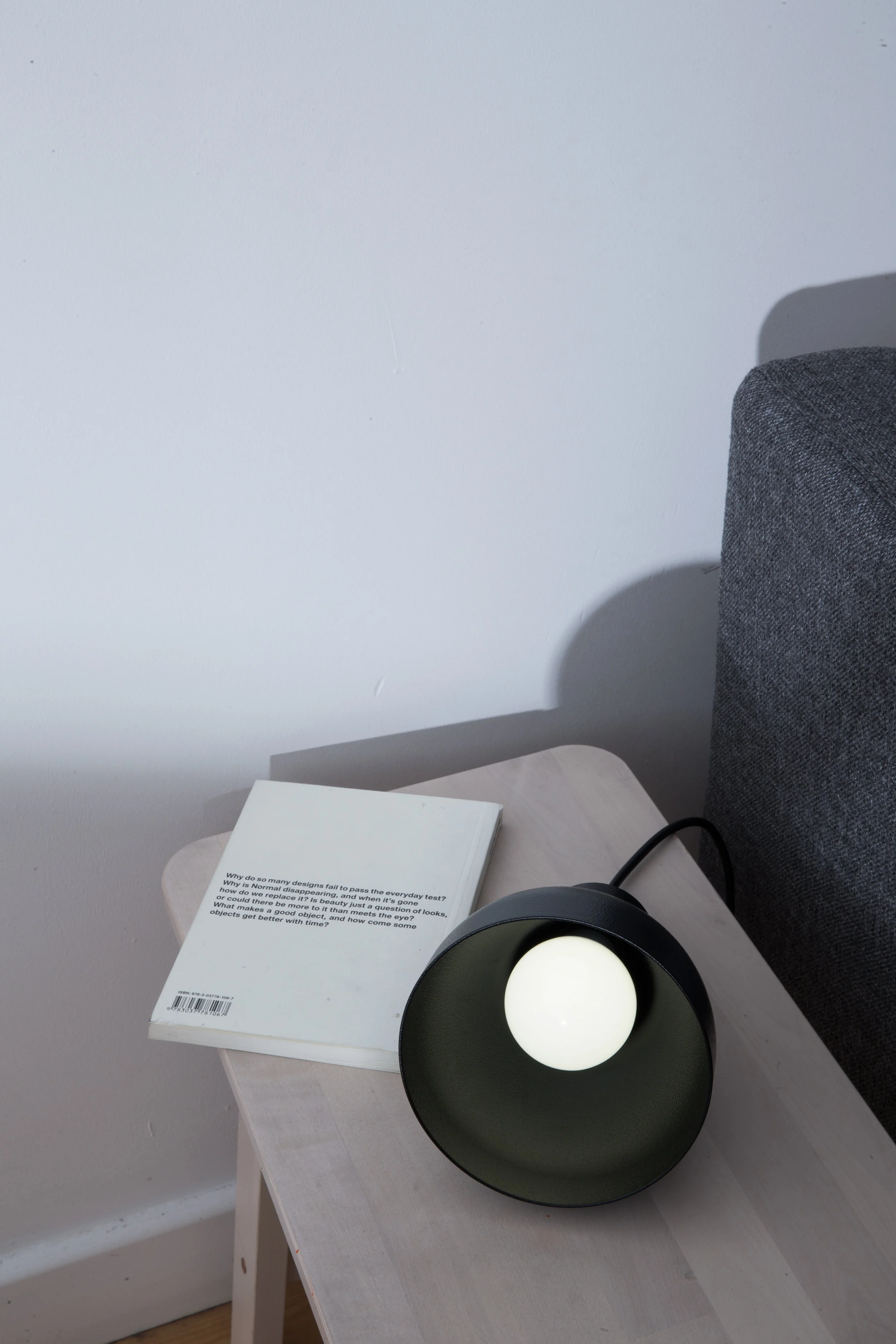 Roly Table Lamp Roscoe. Textured Silk Black