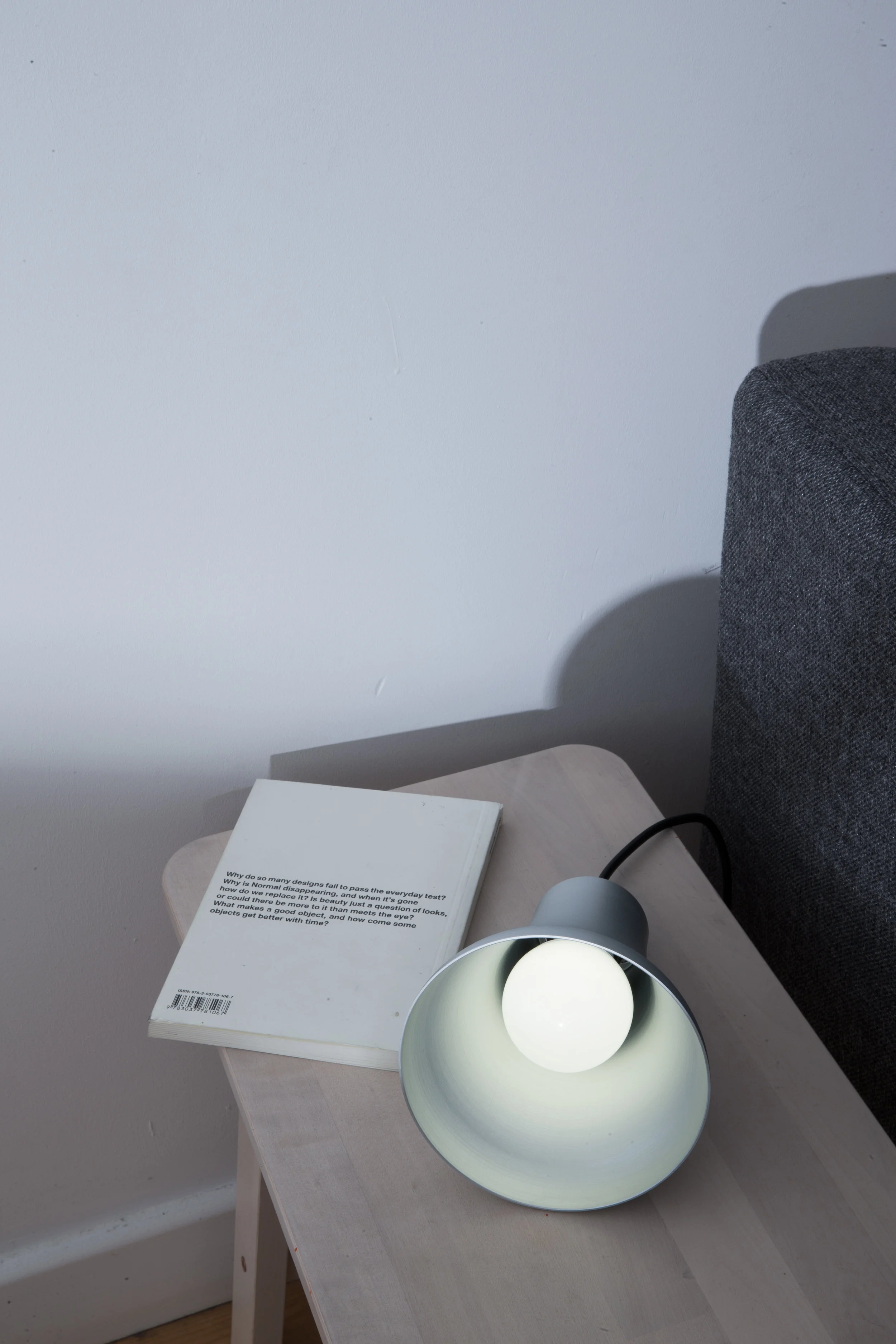 Roly Table Lamp Rosy. Brushed Silver