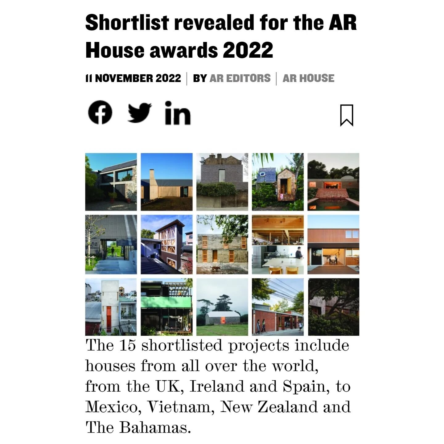 We are delighted to have our project A House, Coach House and Garden shortlisted for the AR House Awards 2022. #architecture #irisharchitecture #architect #irisharchitect #thearchitecturalreview #house #home #homedesign 

Photography by @fionnmccann