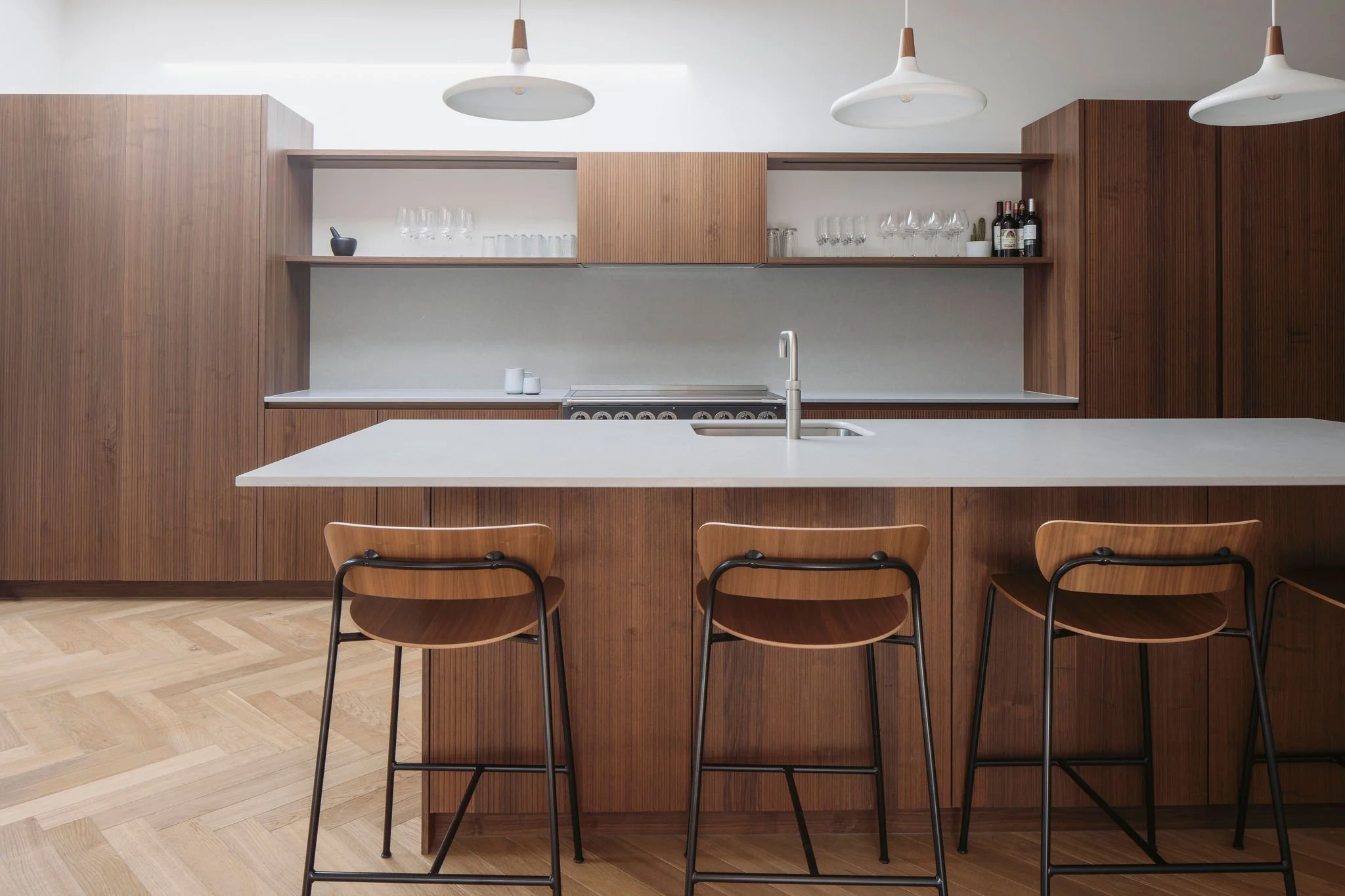 Contemporary kitchen interior to a period house in Rathgar, Dublin