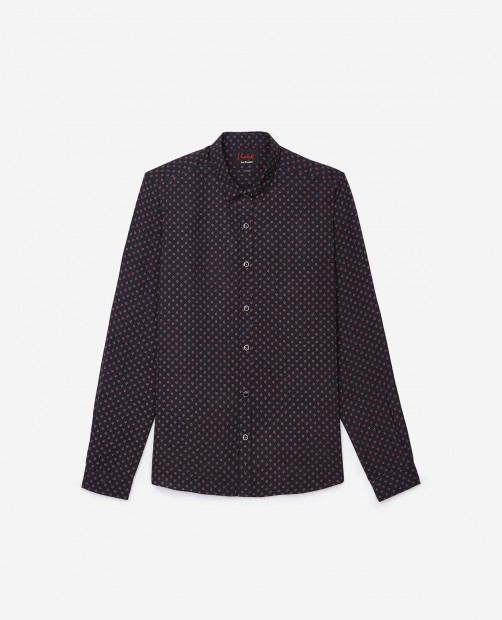 THE KOOPLES NAVY SHIRT WITH STAR PRINTS