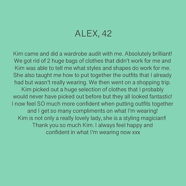 Alex was such a pleasure to help and it's really lovely to hear the results are still being felt. .
#personalshoppingservice #personalshopping #stylinghelp #wardrobeorganising #raidingyourownwardrobe #outfithappy #surreybusiness @bluewatershopping