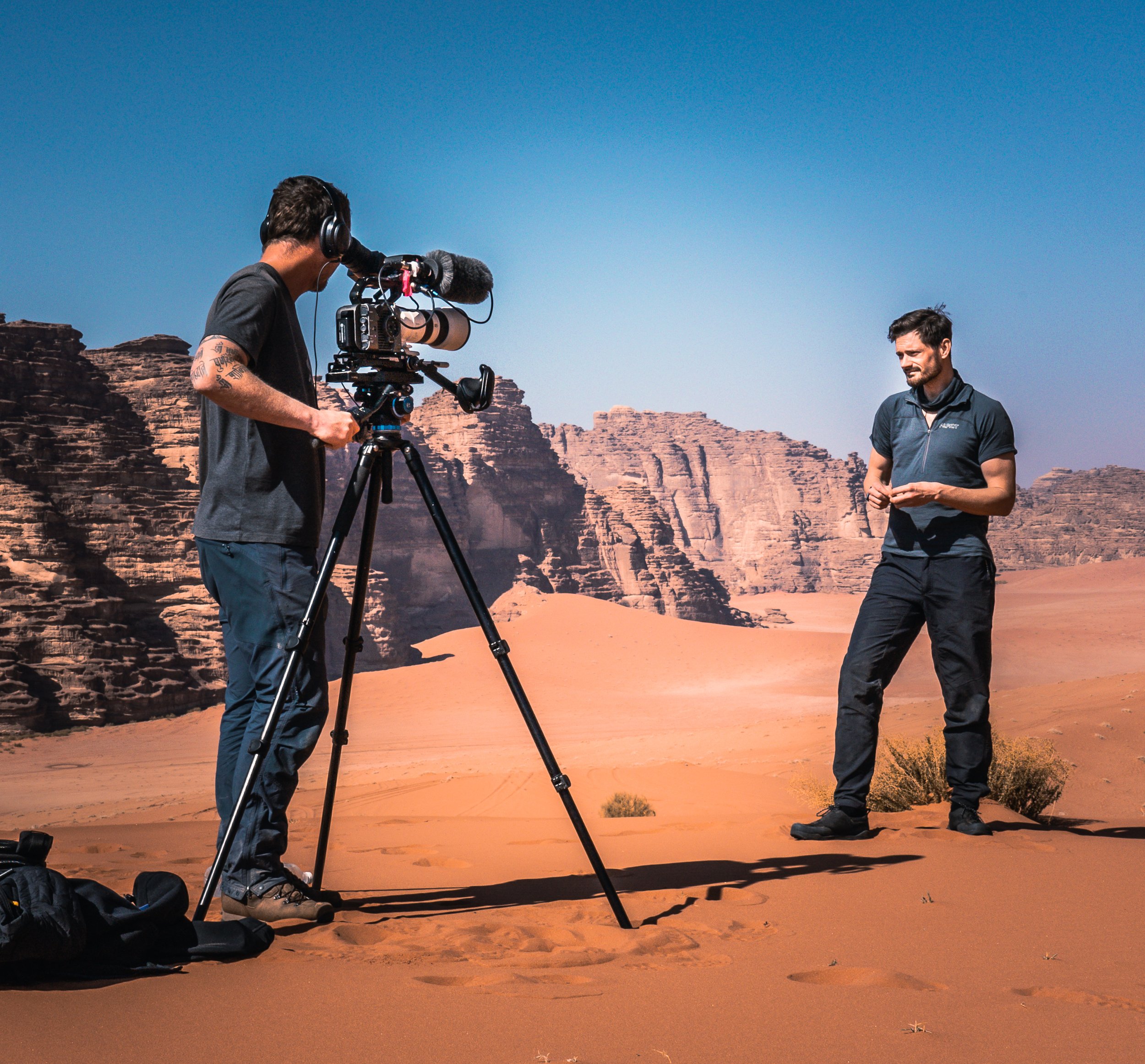 Filming in the heart off the Saudi desert