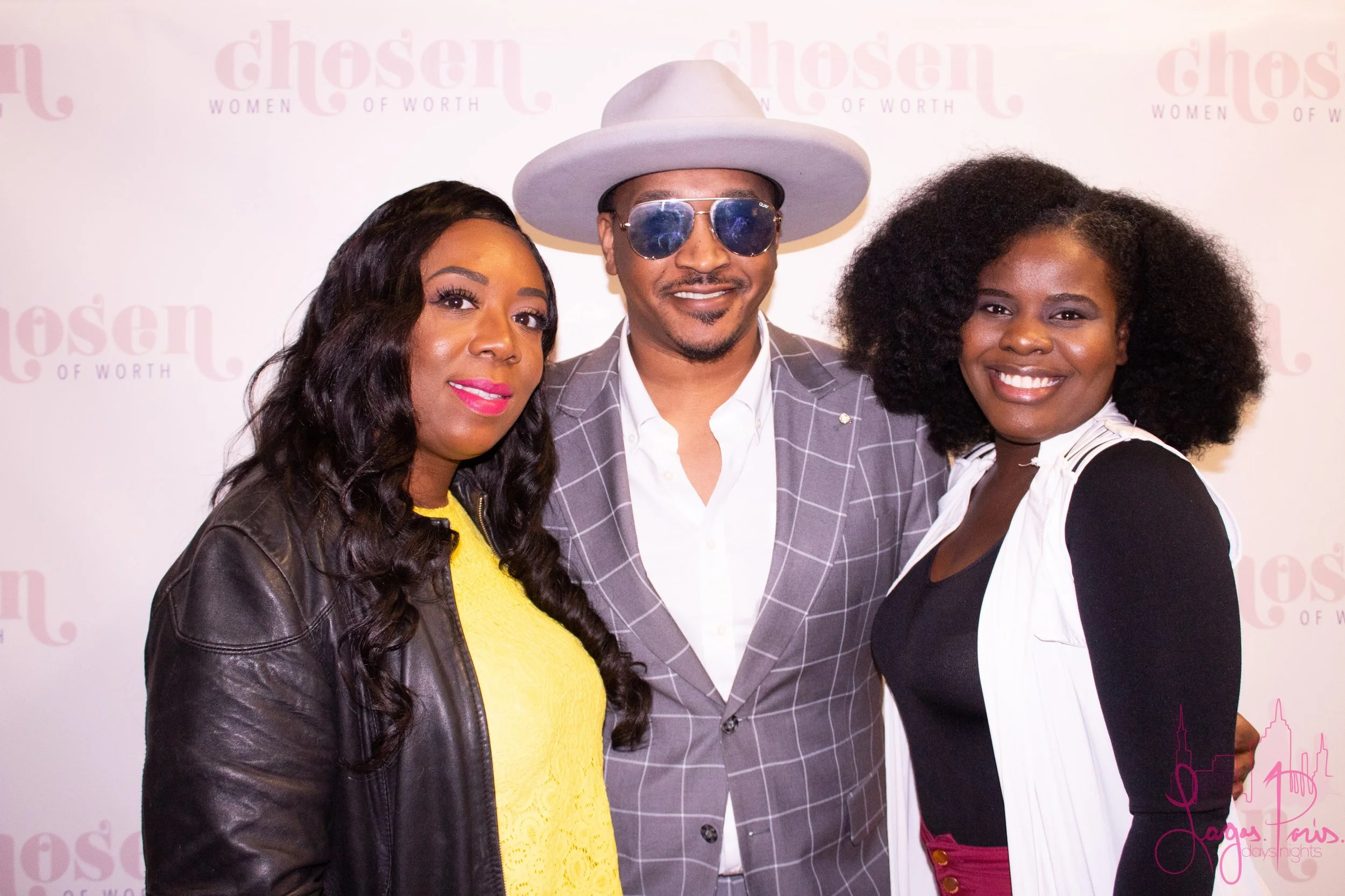 J. Bolin poses with event attendees.
