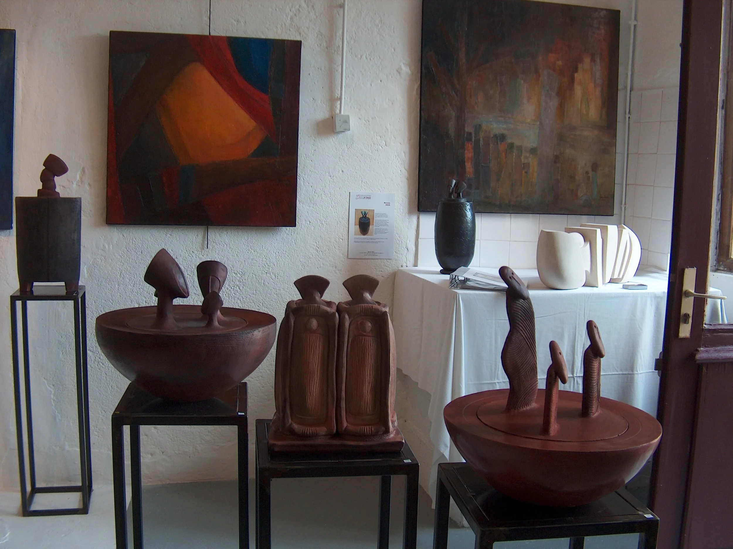   GRÜN  (céramiques),  CIRINO  (sculpture),  OUTIN  (peintures) 