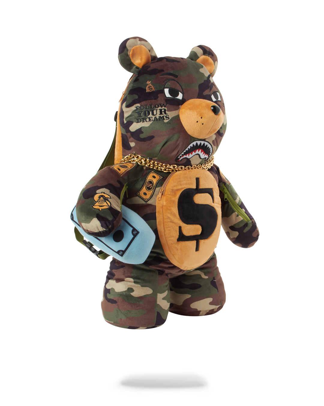 SPRAYGROUND MONEY BEAR CAMO BACKPACK 