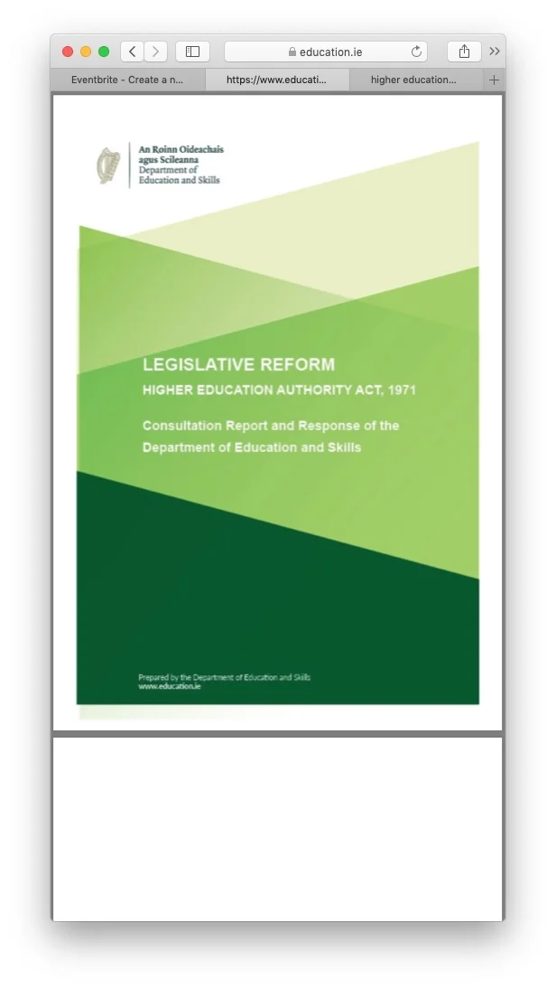 Seminar: Regulation of Irish Higher Education