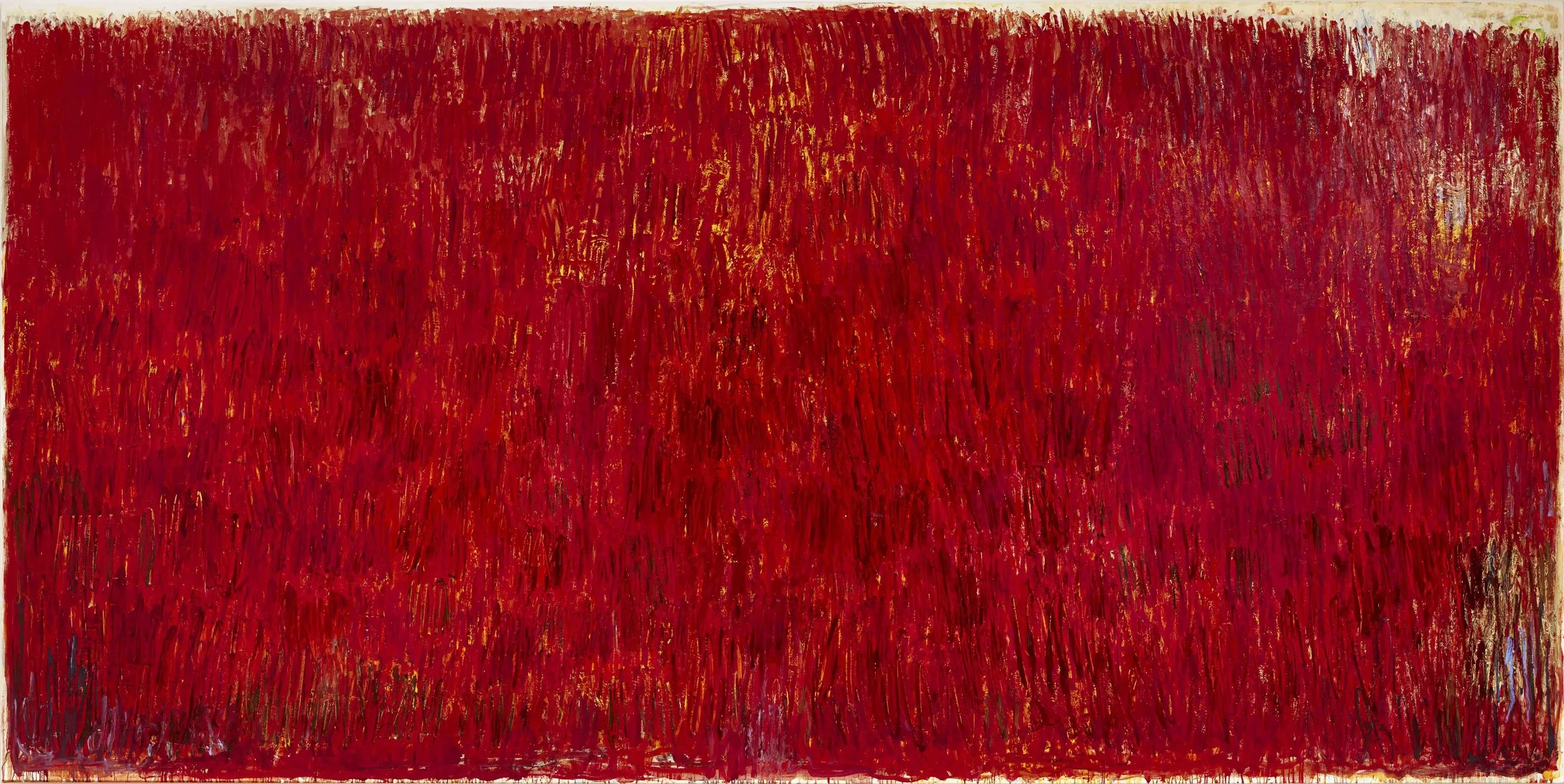 <em>Red, Just Red</em> 2015<br/> oil on canvas<br/> 220 x 420 cm