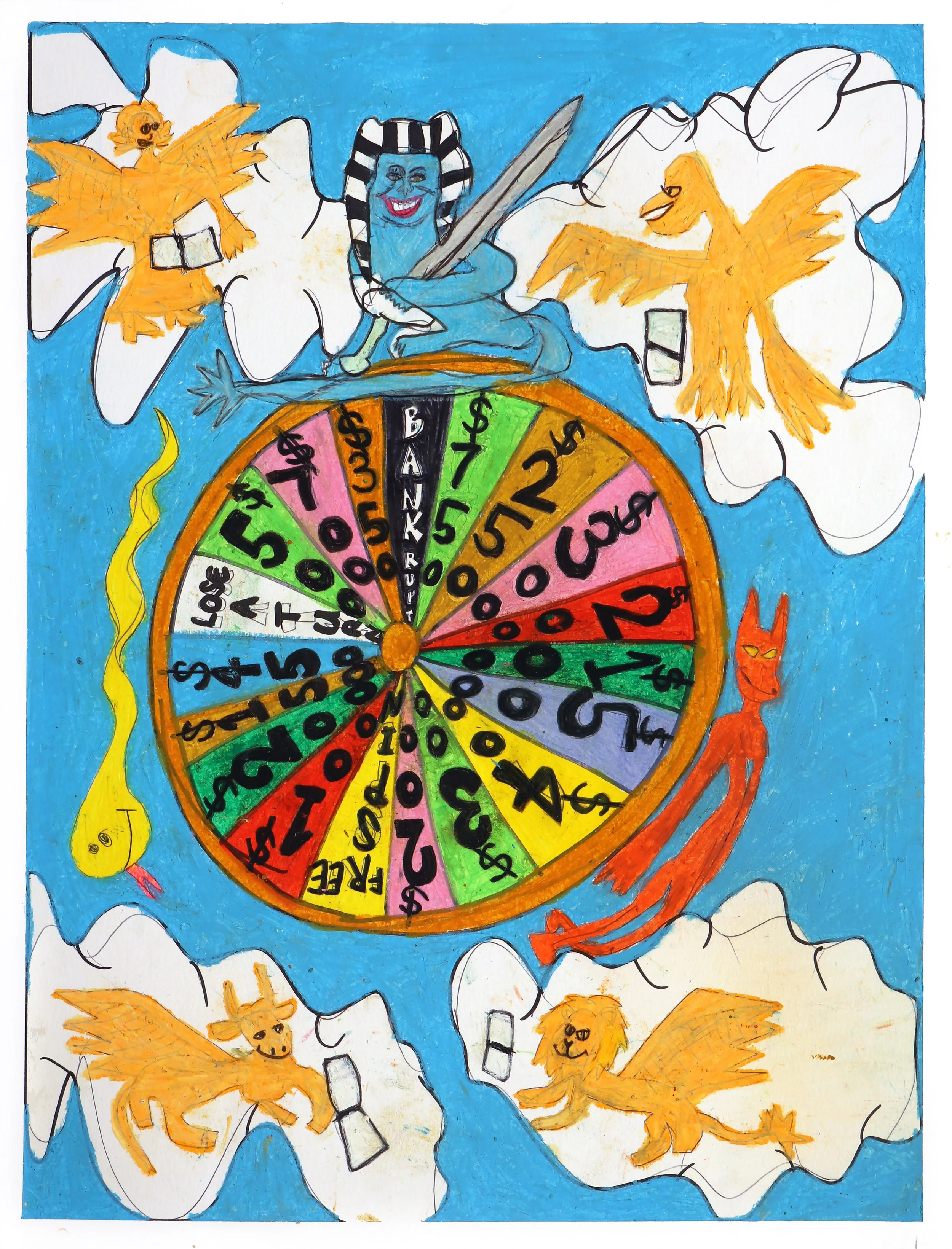 Wheel of Fortune with Vanna White as Sphinx by Charlie Wallace