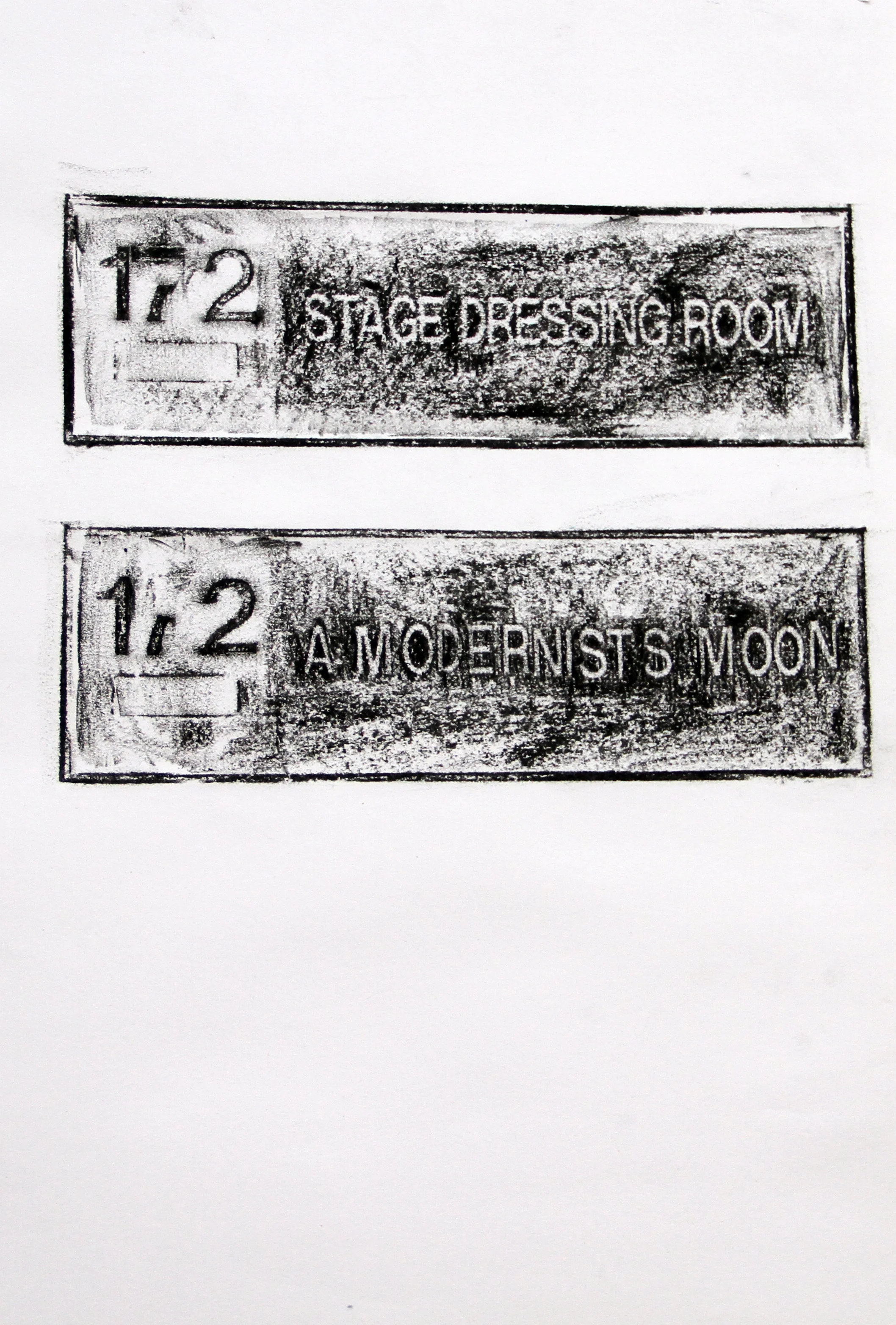 Stage dressing room, a modernist's moon