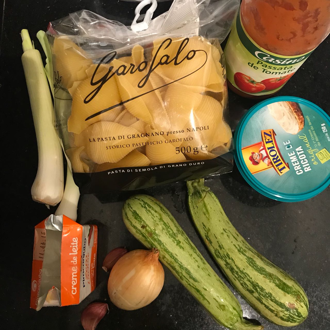 ingredientes que estavam na dispensa!