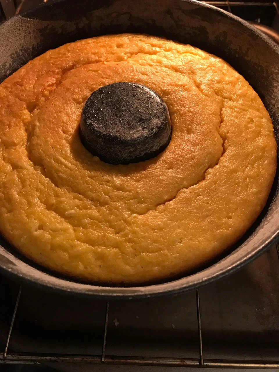 O bolo crescendo....