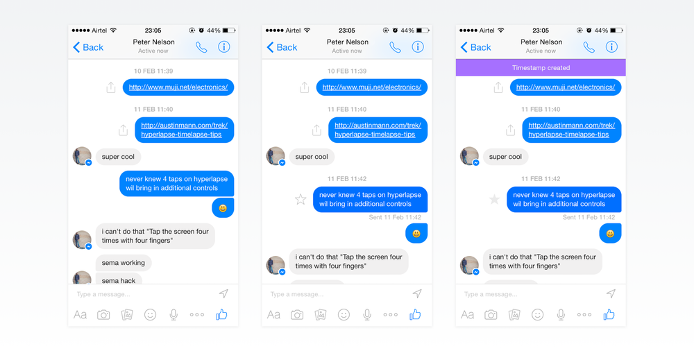 How to find a specific date on facebook chat