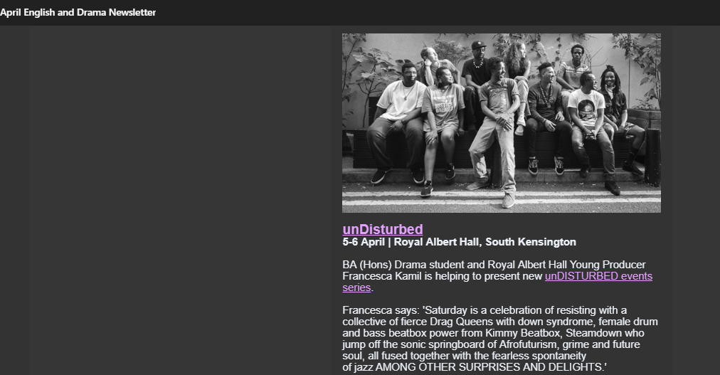 Rupert put us in the SED newsletter.PNG