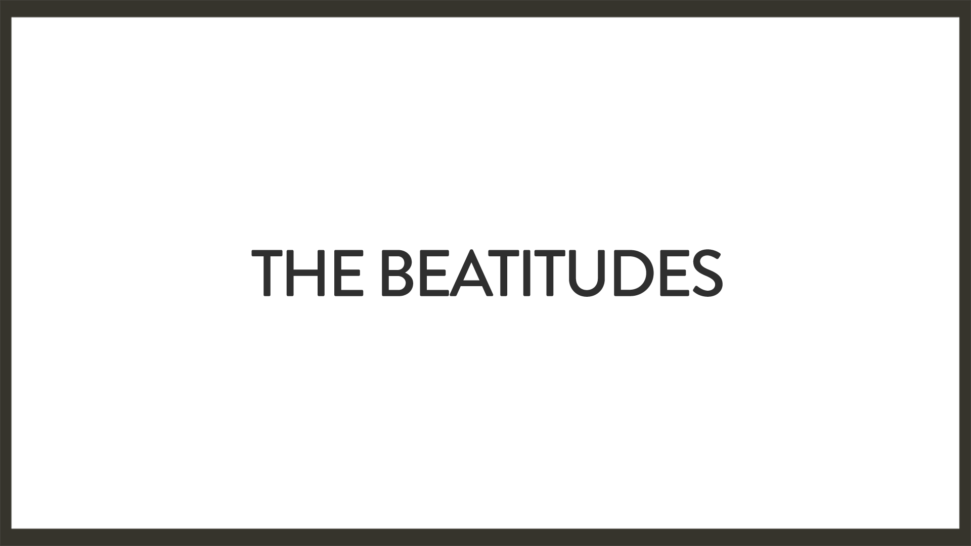 The Beatitudes