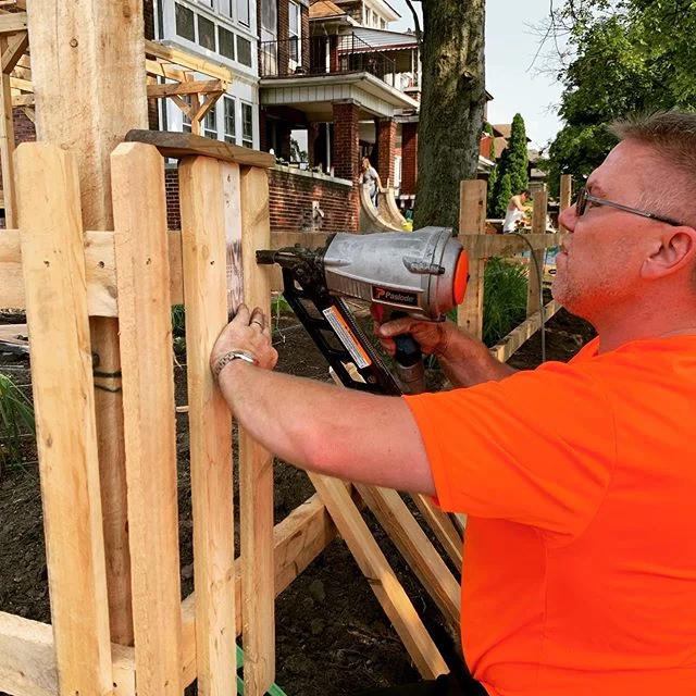 It&rsquo;s really happening! The cedar picket fence is going in! 
#dignityandelegance
