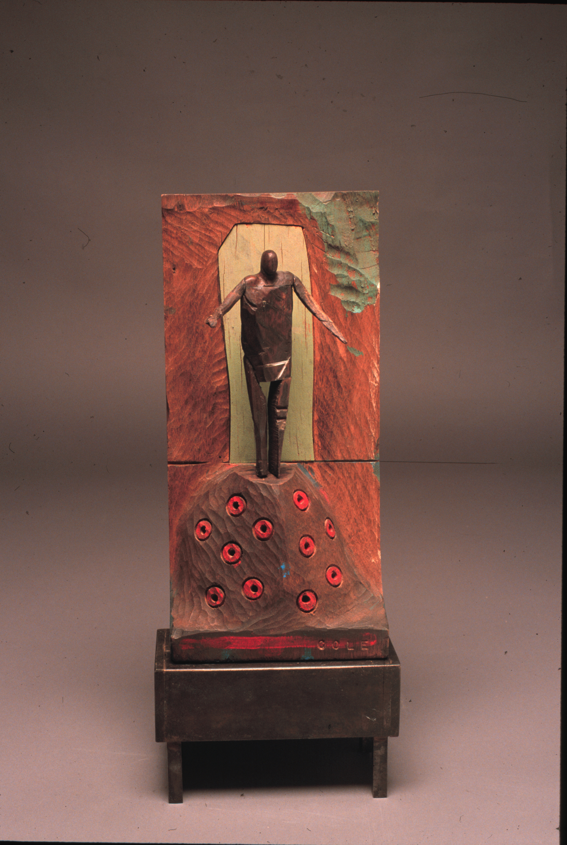 Green Door,wood + metal,13"x 7"x5"