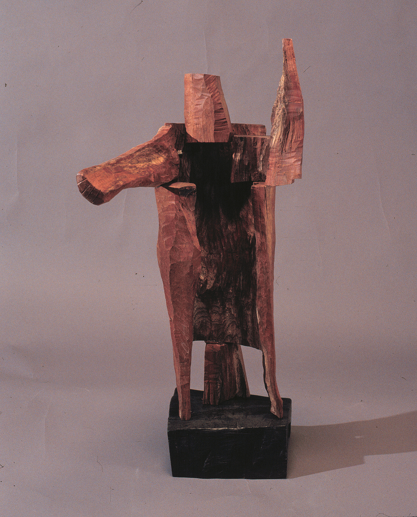 Crouching Figure,wood,23"x 19"x 18"