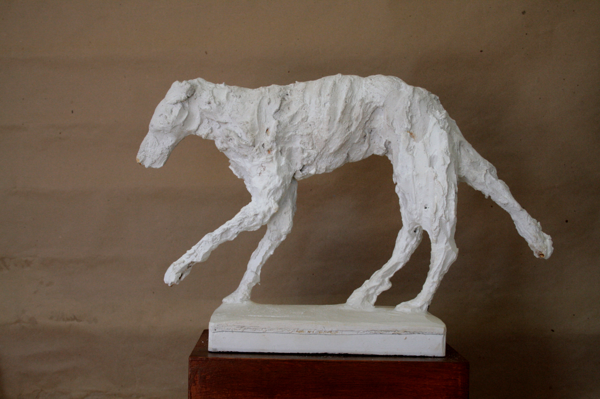 Stray Dog #1, plaster,17"x 22"x 9"