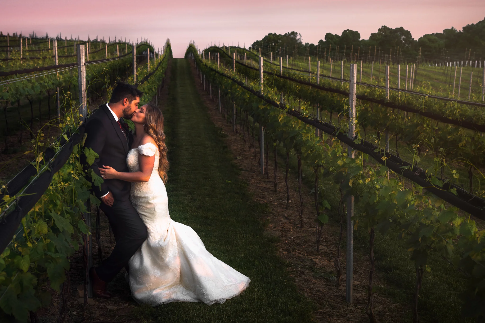 folino estate wedding winery photography golden hour portrait photography