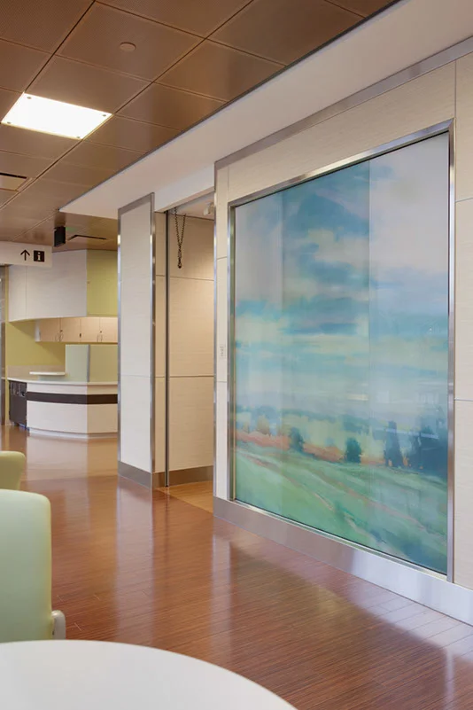 Painting printed direct to glass and laminated by Studio Art Direct. Artwork by Marla Baggetta.