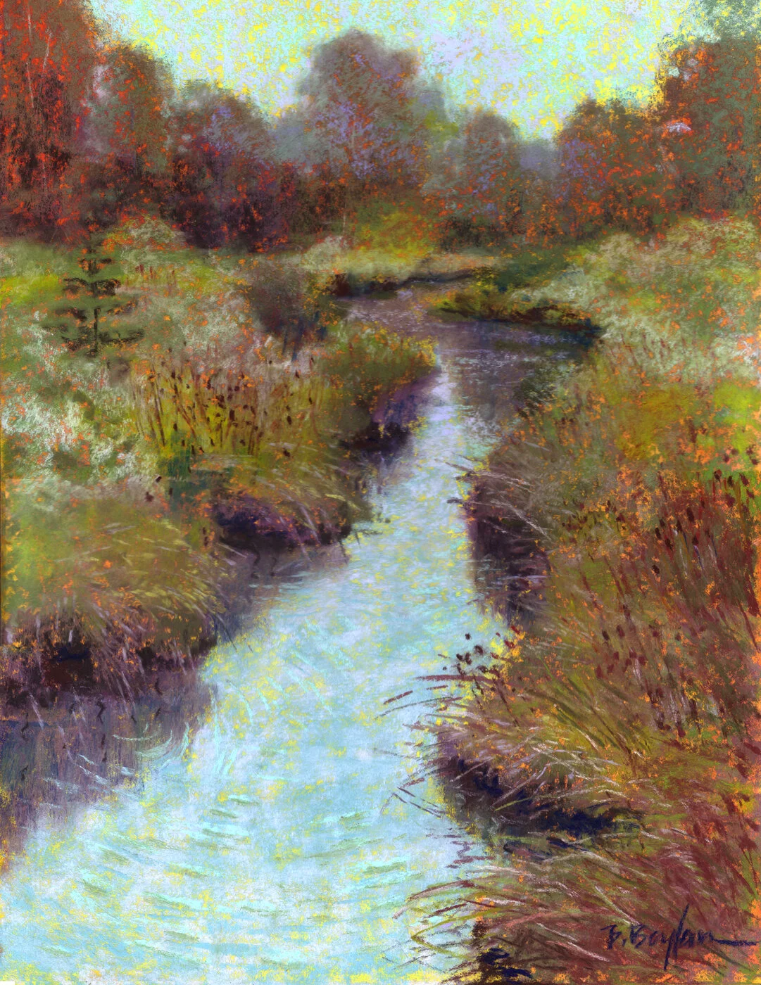 Example of the palette and uplifting feel we are searching for. Painting by Brenda Boylan, Beaverton Oregon