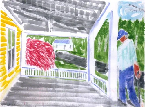 To the Lilly Pad (03-TSW1), 2003Watercolor on Paper     38 x 49 x 1 in.