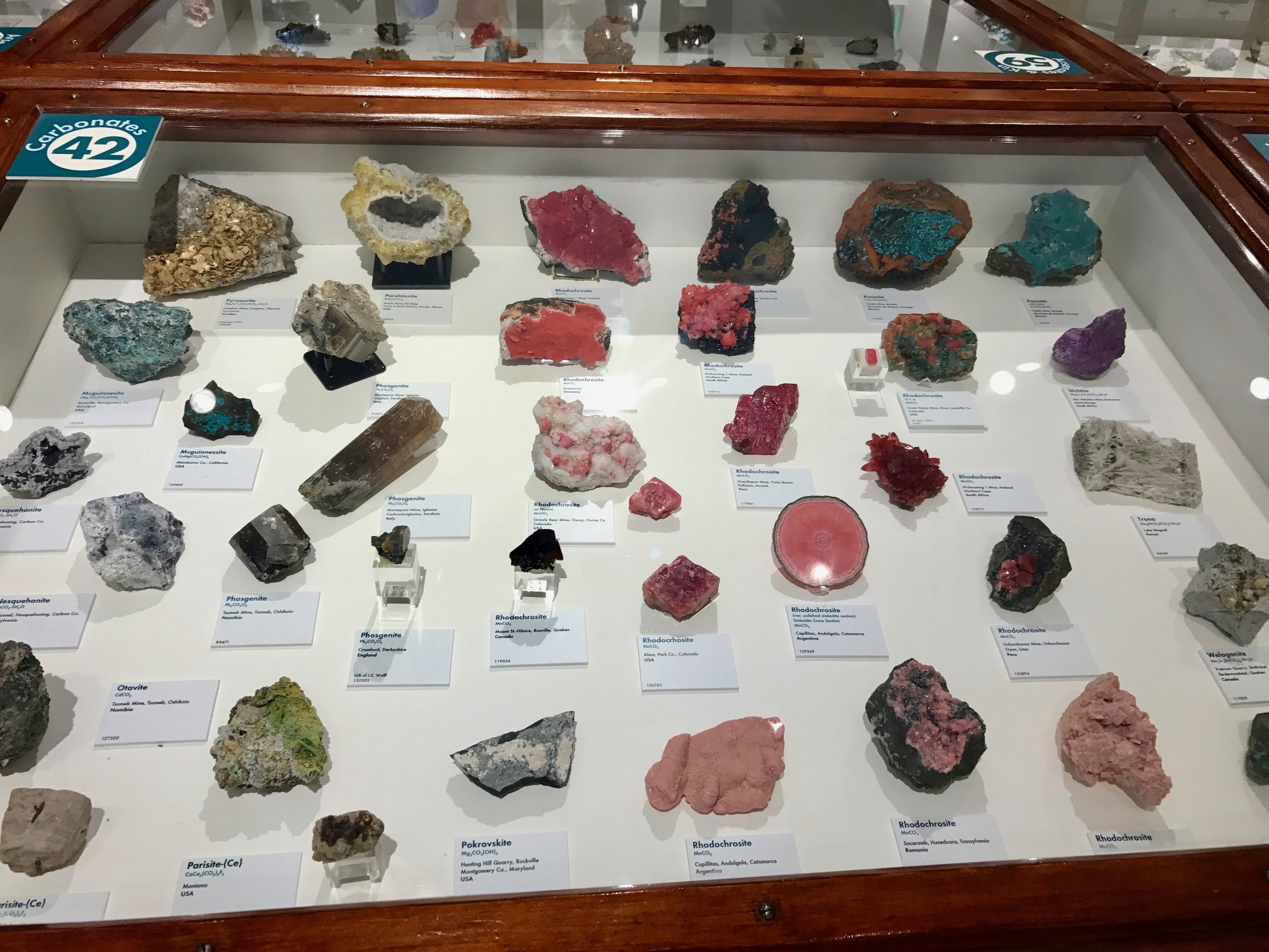 Cases upon cases of minerals