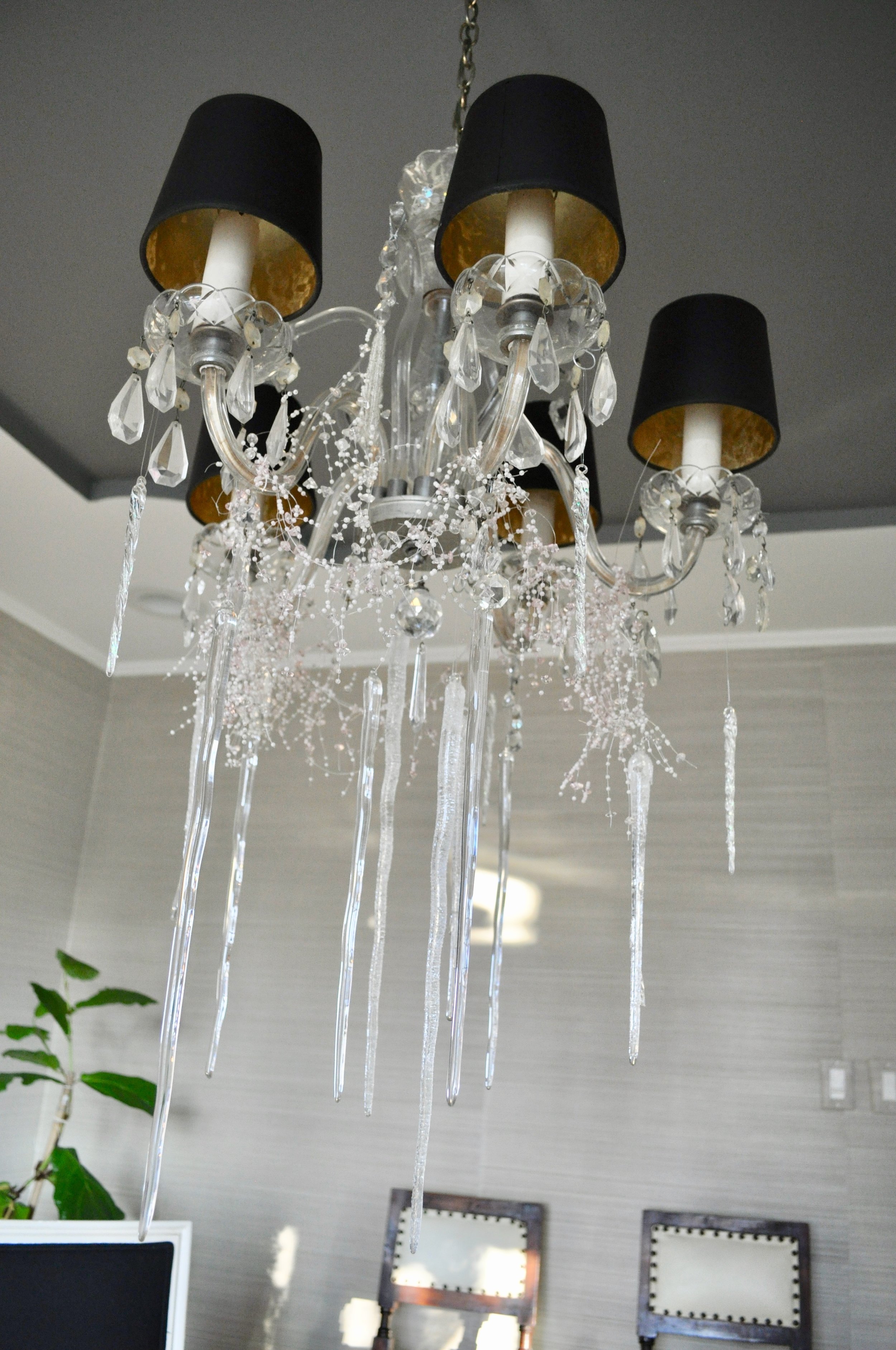A frozen chandelier