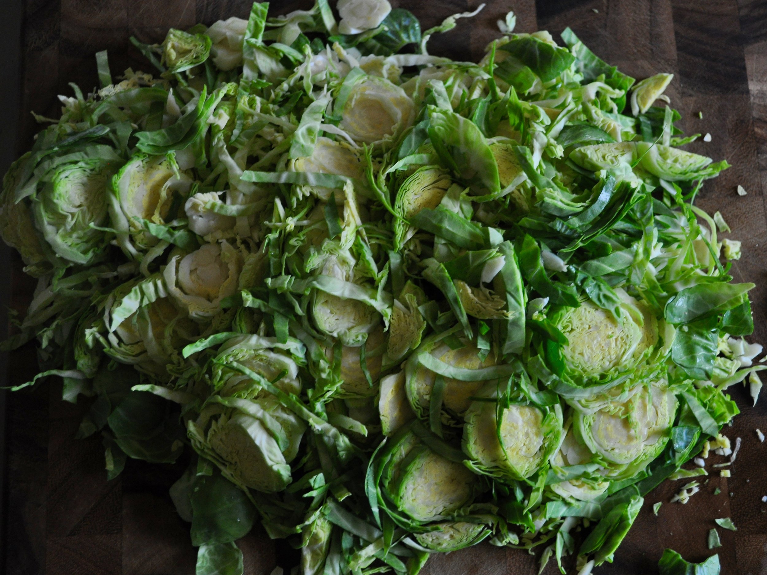 Shaved Brussels Sprouts Salad | @beesandbubbles