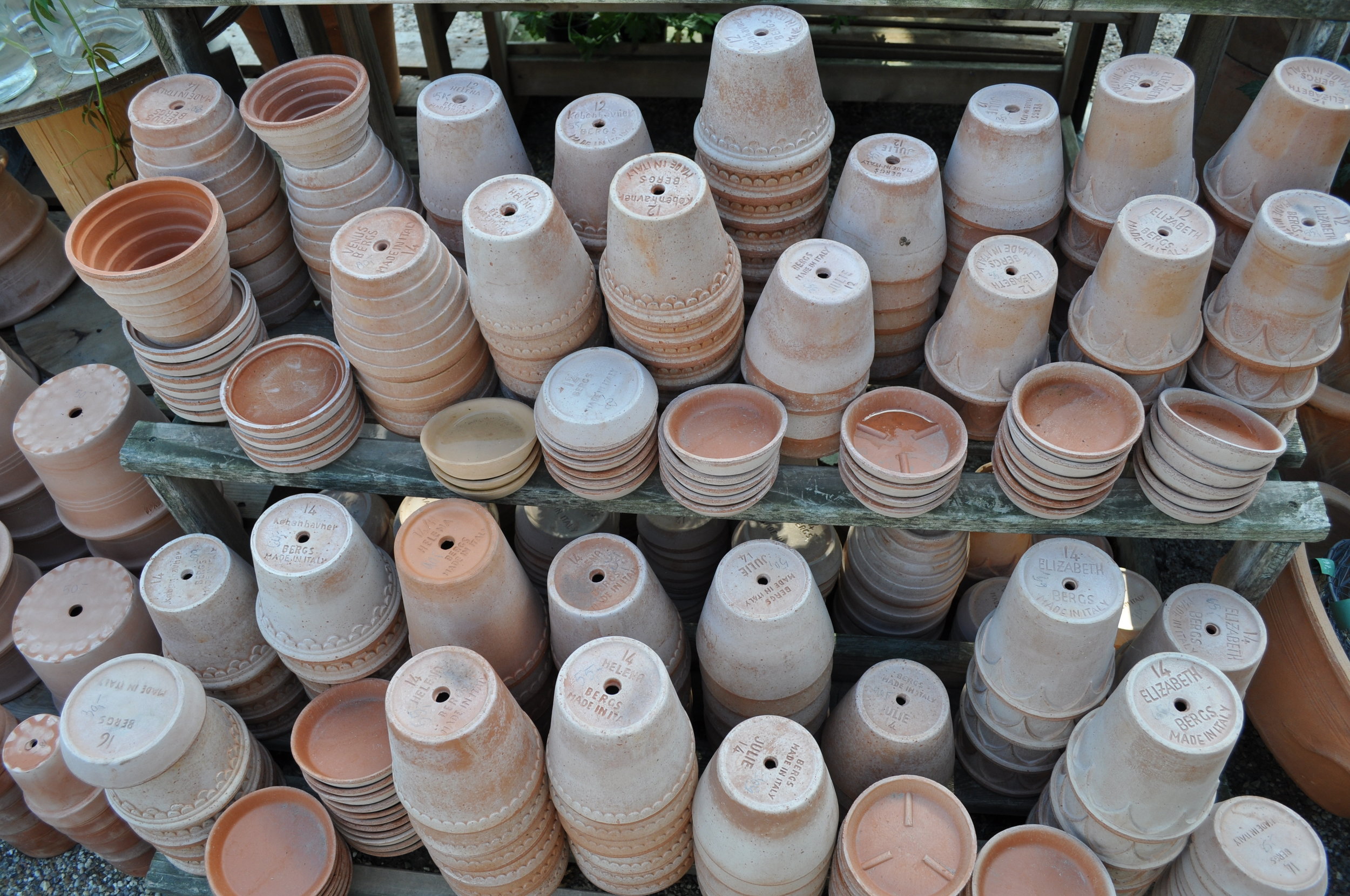 Danish-design terracotta pots