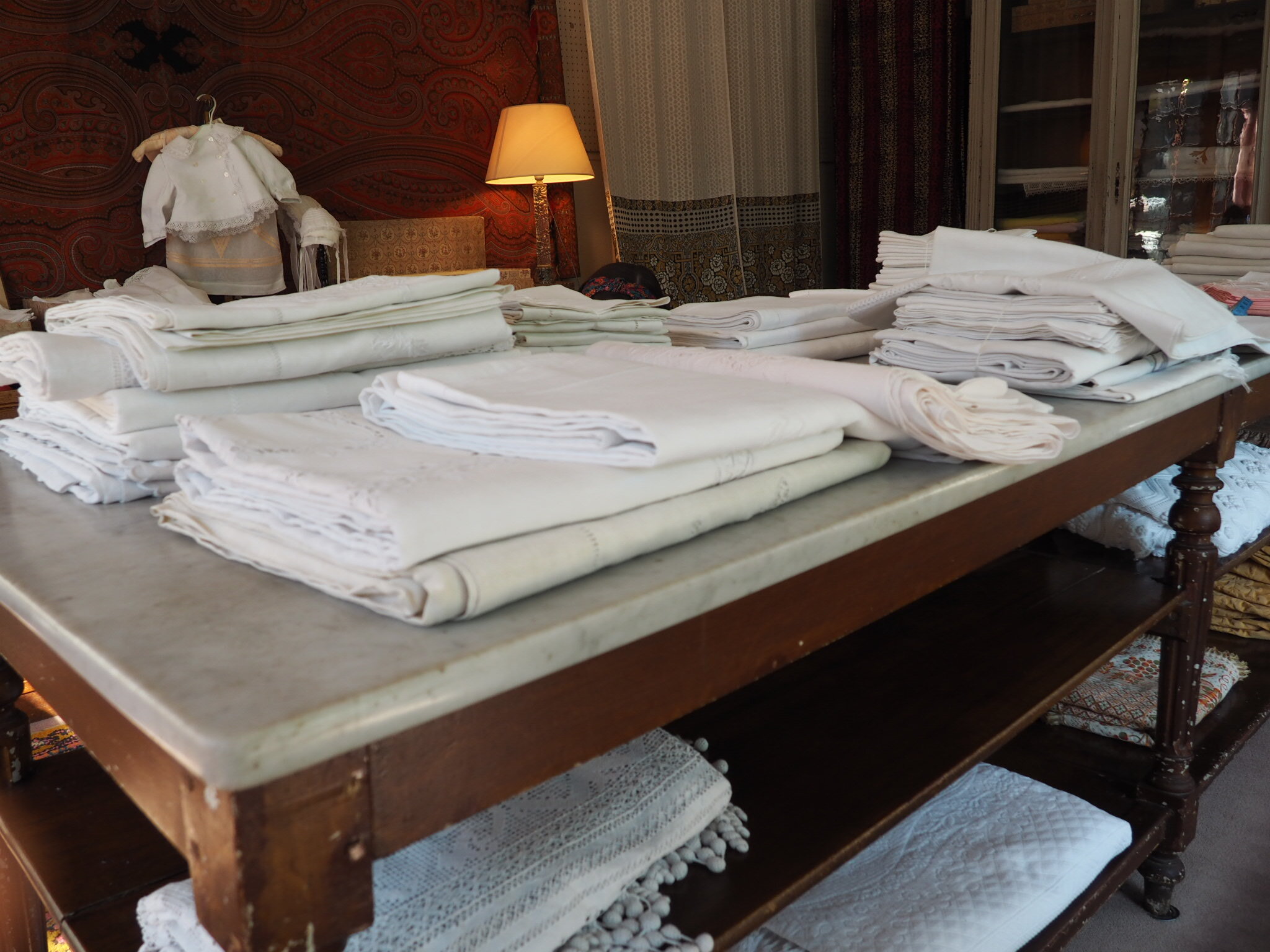 A beautiful curation of antique French linens