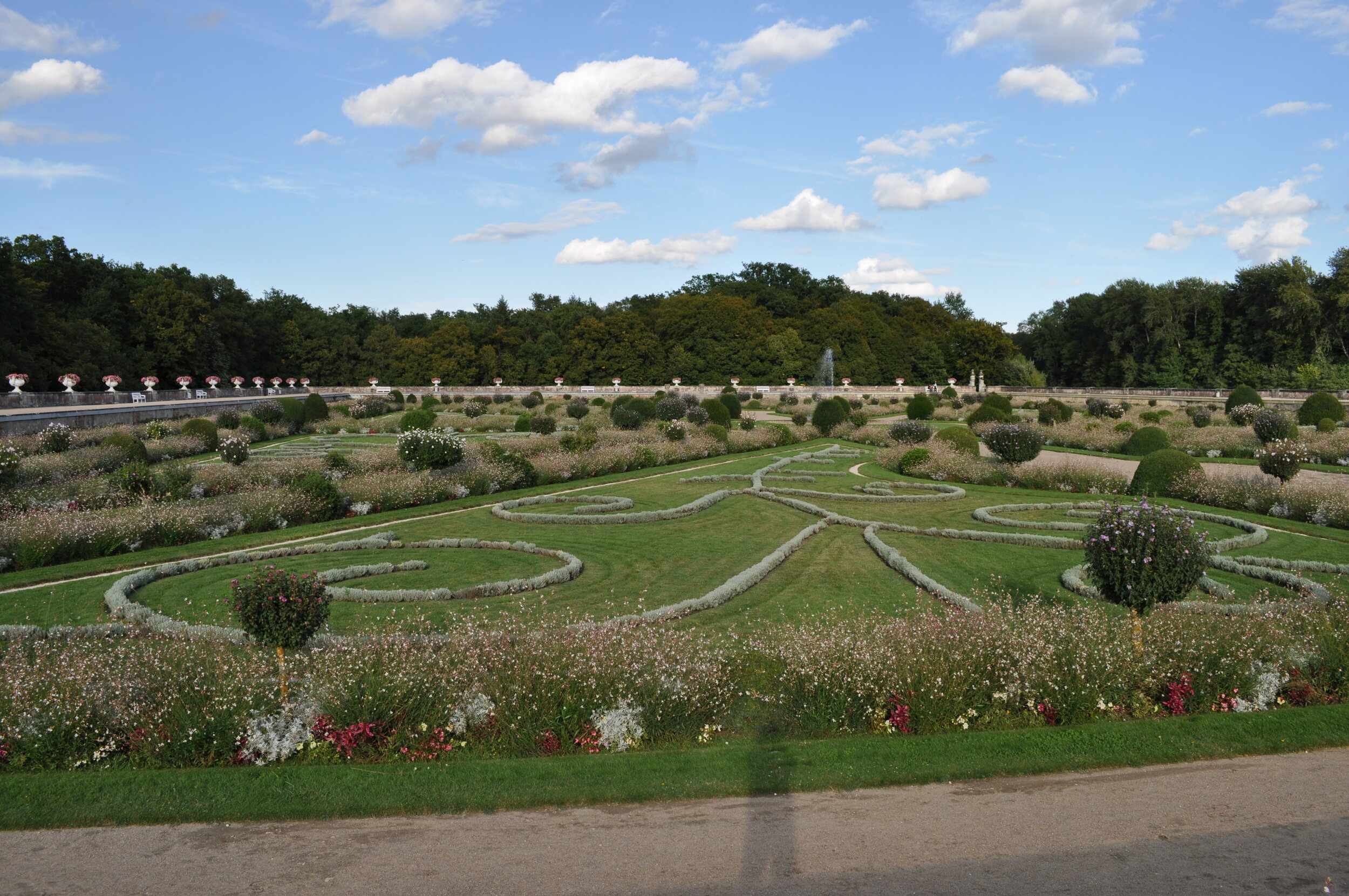 Playful, yet formal parterres at Chenonceau