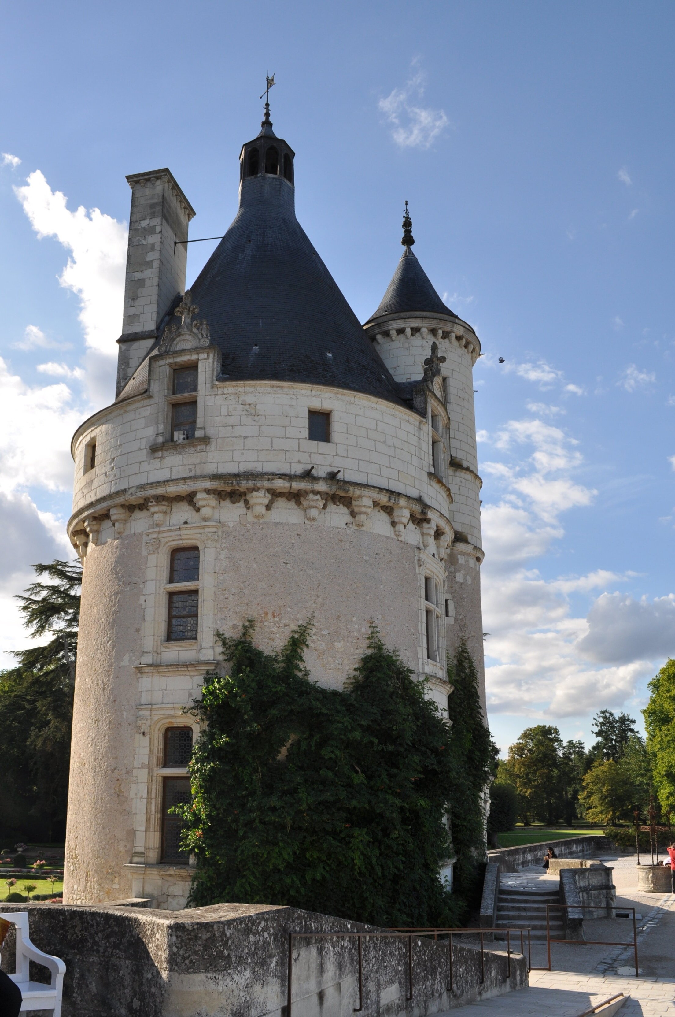 The Marques tower of Chenonceau, the remaining structure from the fortified castle which stood here before the château was built