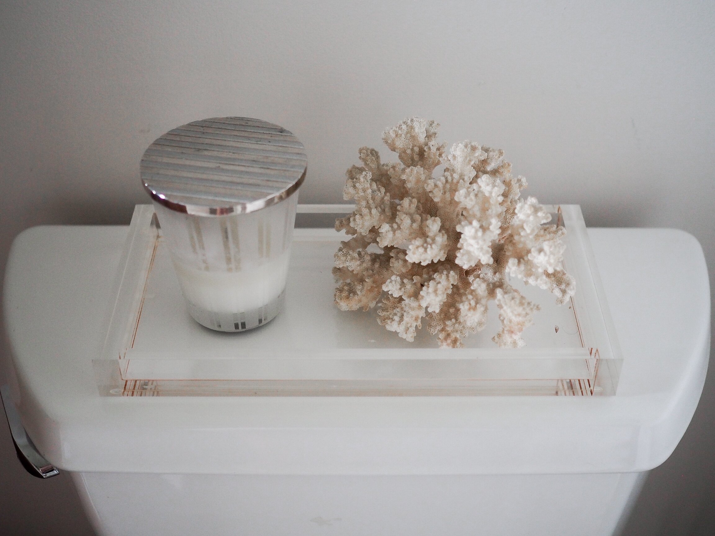Nest Orange Blossom candle and a piece of coral
