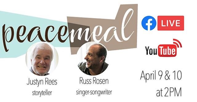 Grab a bottle of wine, a loaf of bread and your housebound buddies and meet us on Facebook and YouTube LIVE for the PeaceMeal Easter experience.