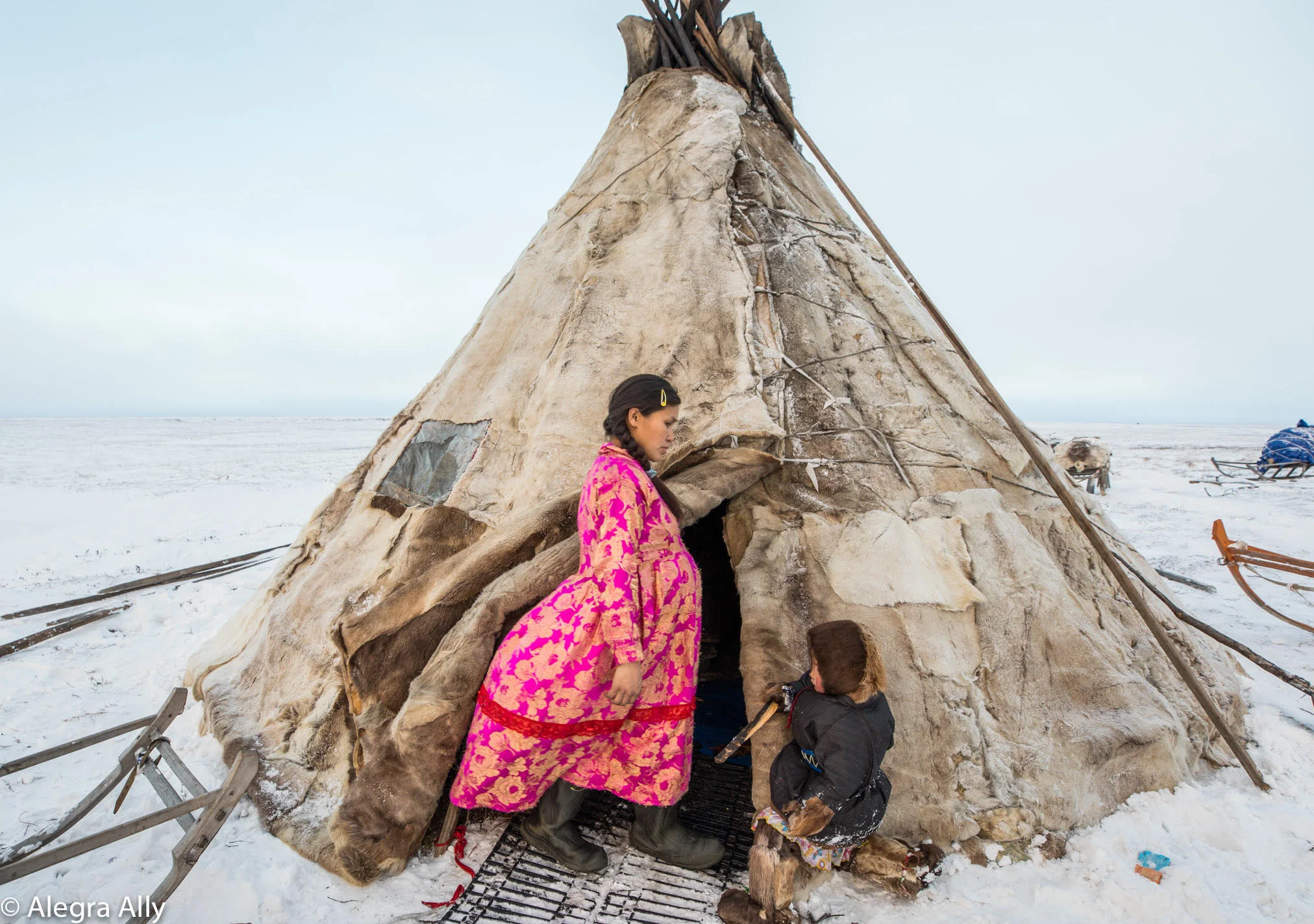 Photo: Alegra Ally , Wild Born Project . From “ Women at the End of the Land ” expedition to the Yamal Peninsula.