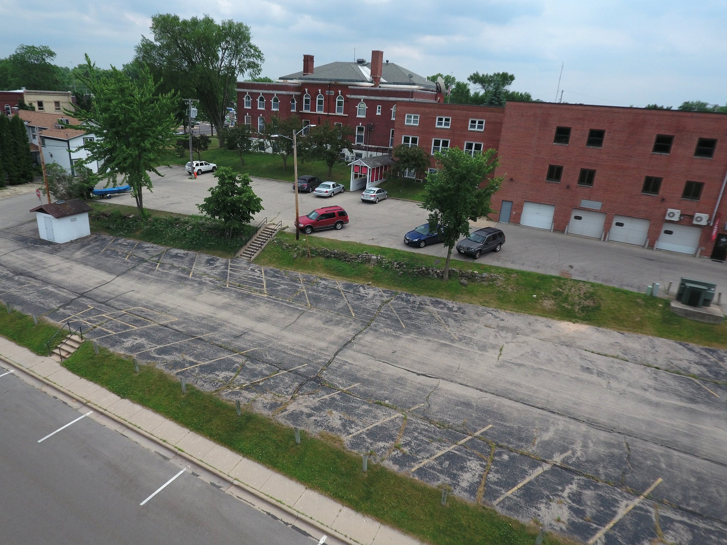 Current state of the back lot where the Mill Pond Terrace will soon be contructed..jpg