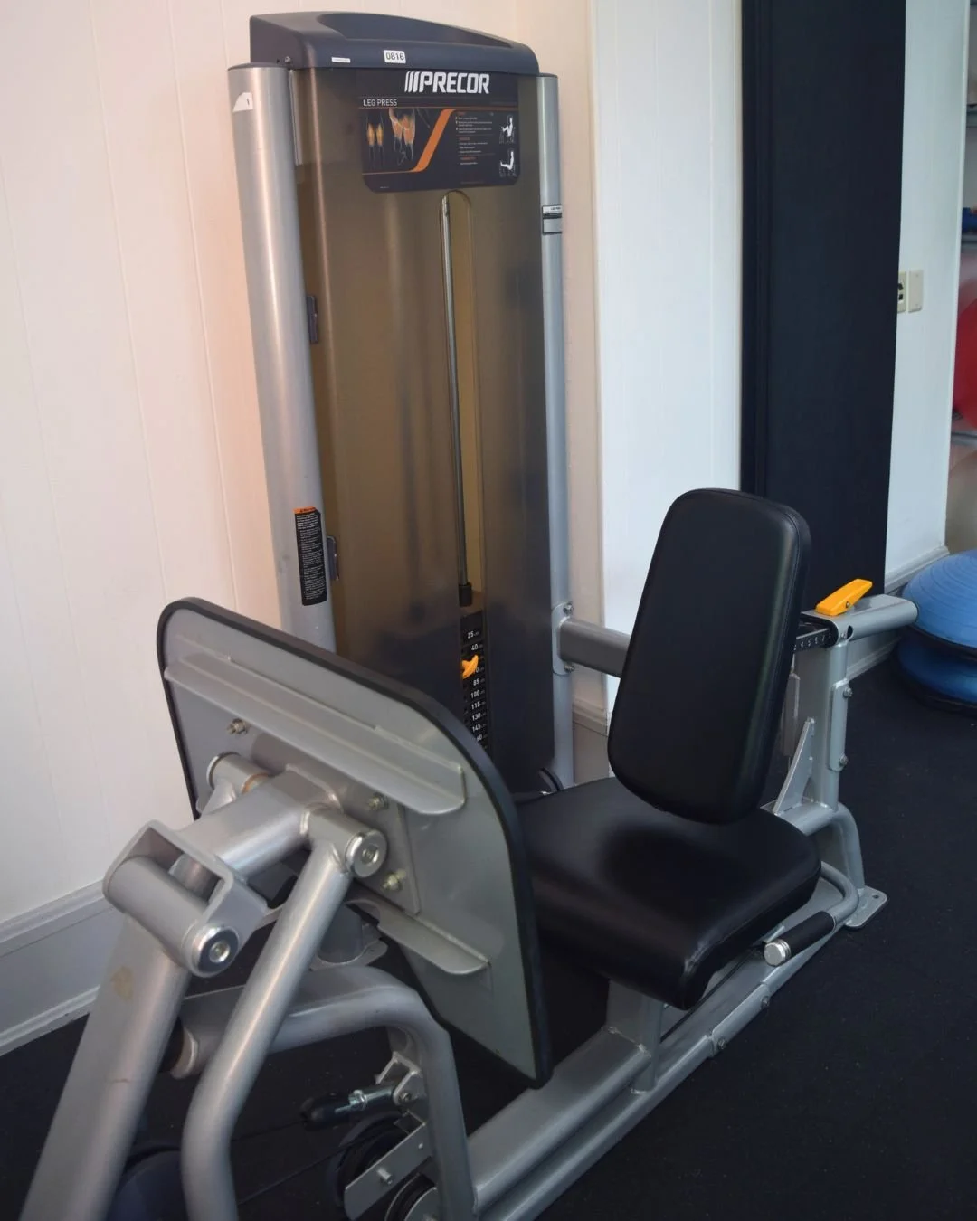 Leg press machine for strength training at Green Lake Fitness in Green Lake, Wisconsin.