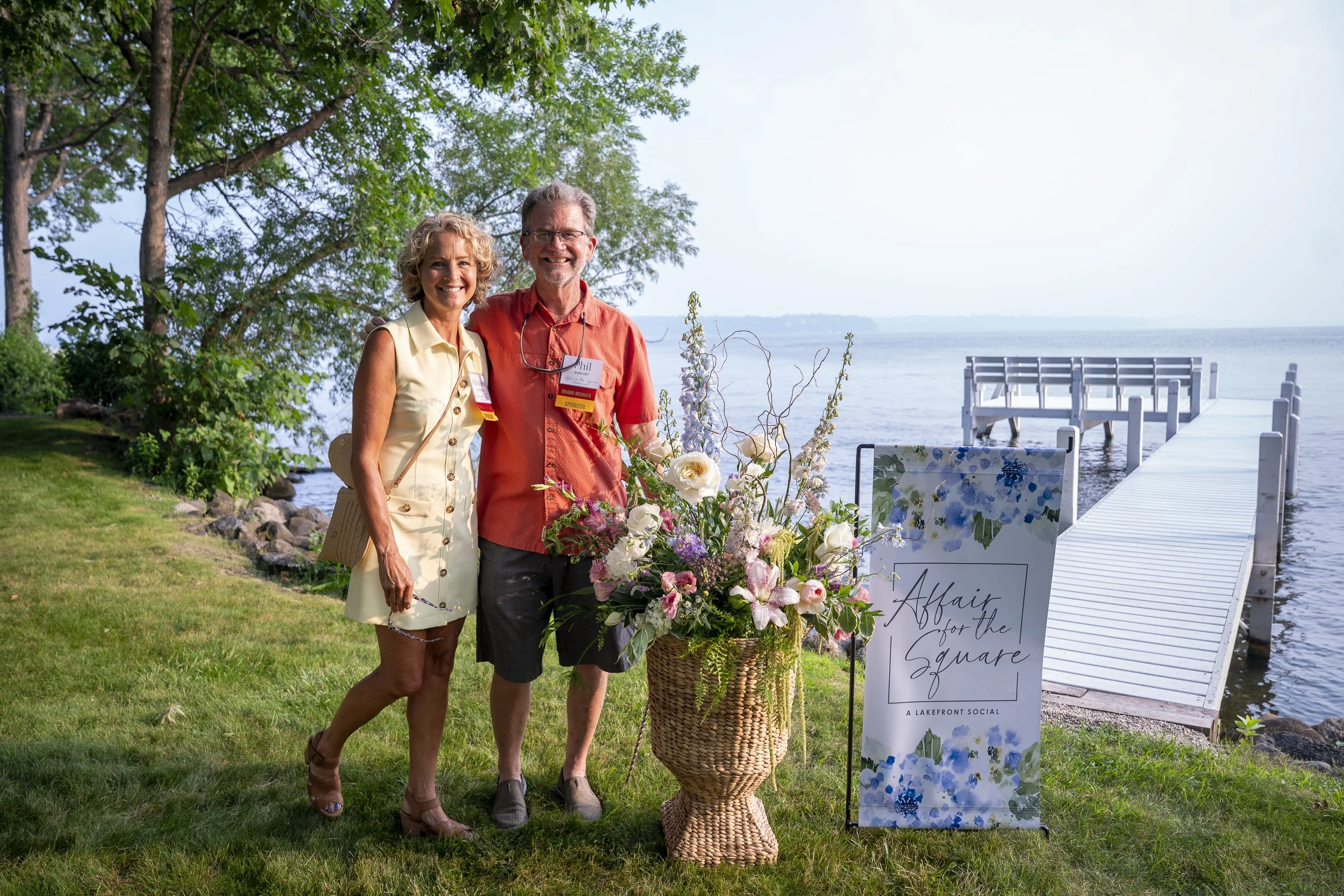 Town Square community members Elizabeth Goodspeed and co-founder Phil Burkart together along the Green Lake shoreline.