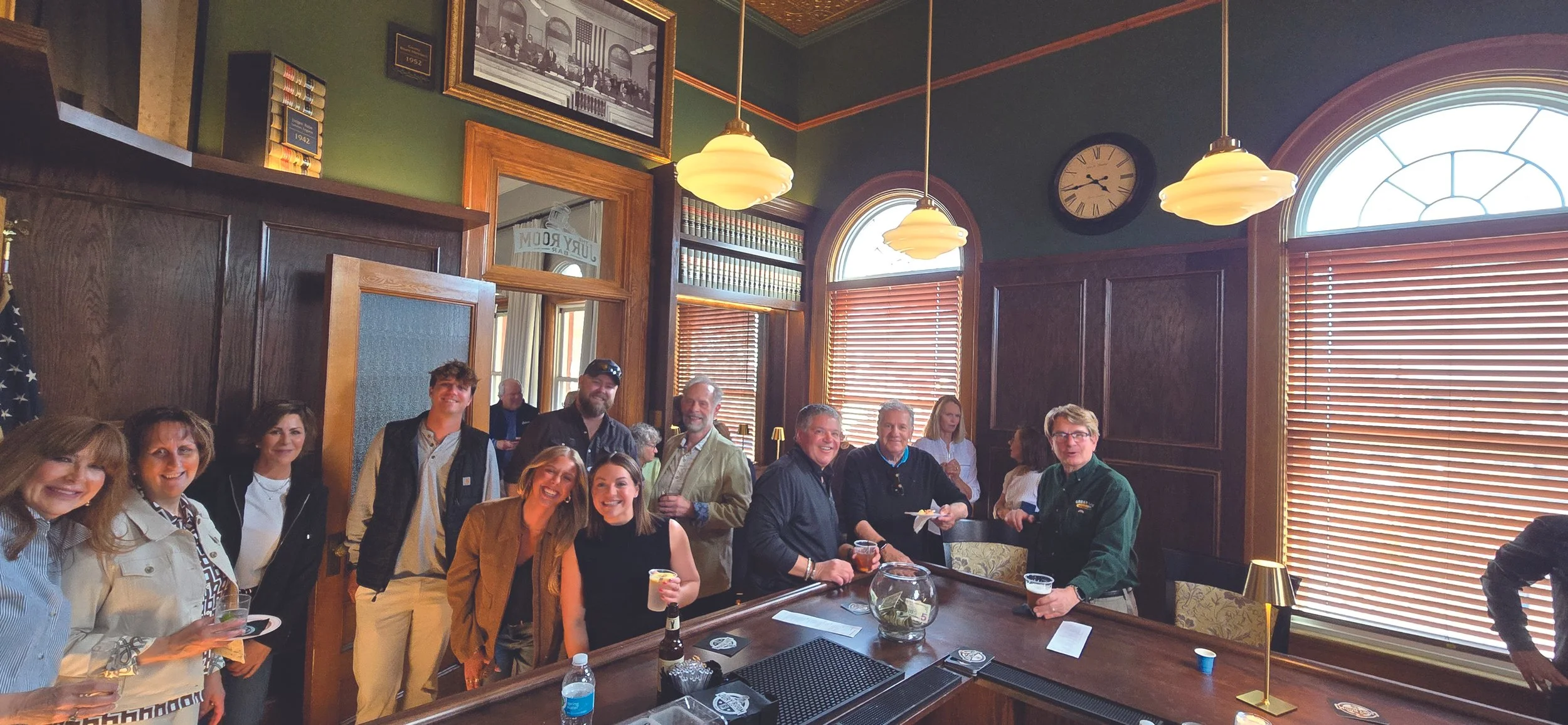 Joe and Darlene Holik helped transform the former Jury Room into the Jury Room Bar, giving new life to another space from the building’s courthouse days.