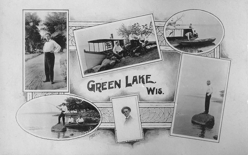 Diane0001-Collage view of Green Lake People & Boats - From the collection of Diane Egbert - Dated 1915.