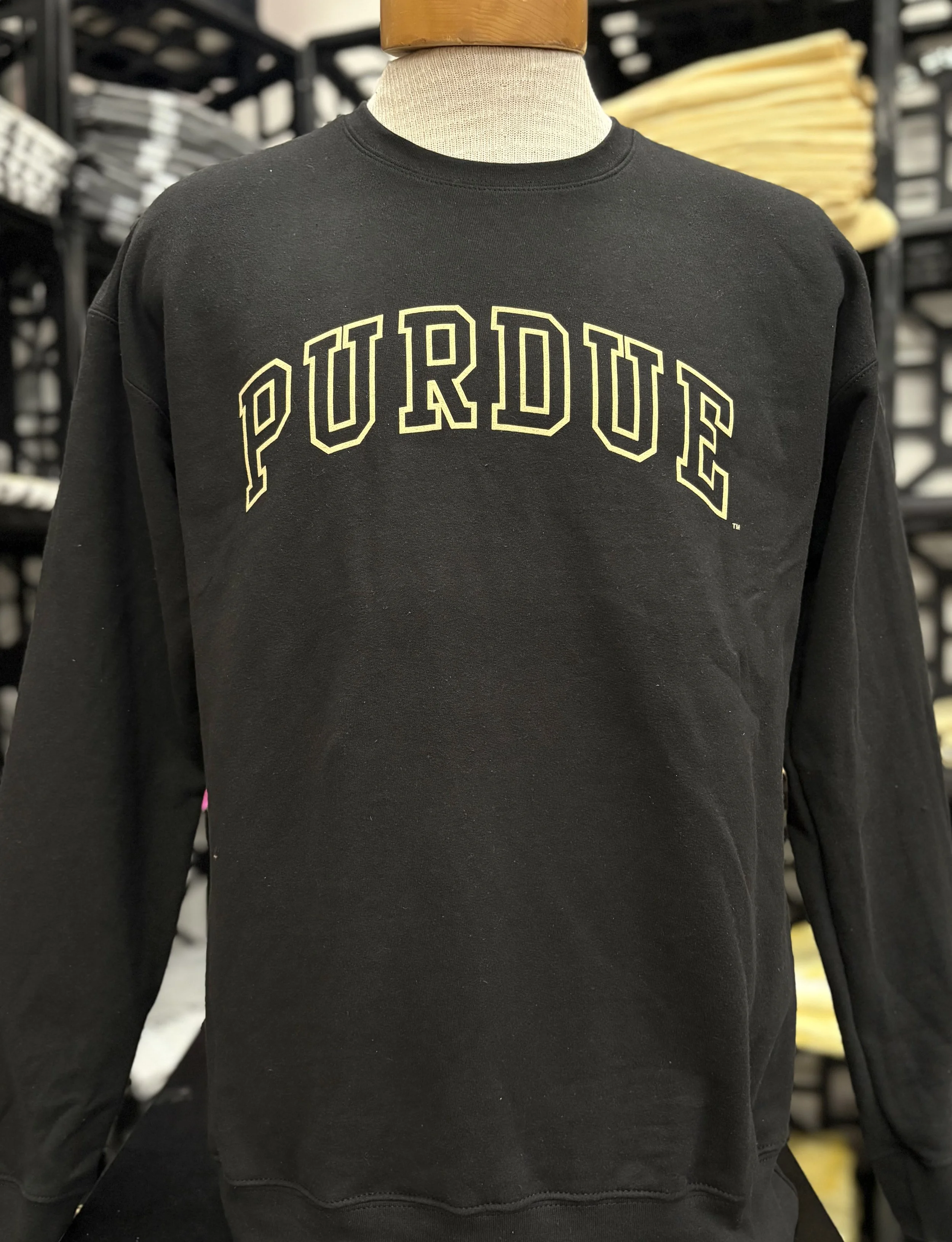 Purdue Block Arch Outline Crewneck
