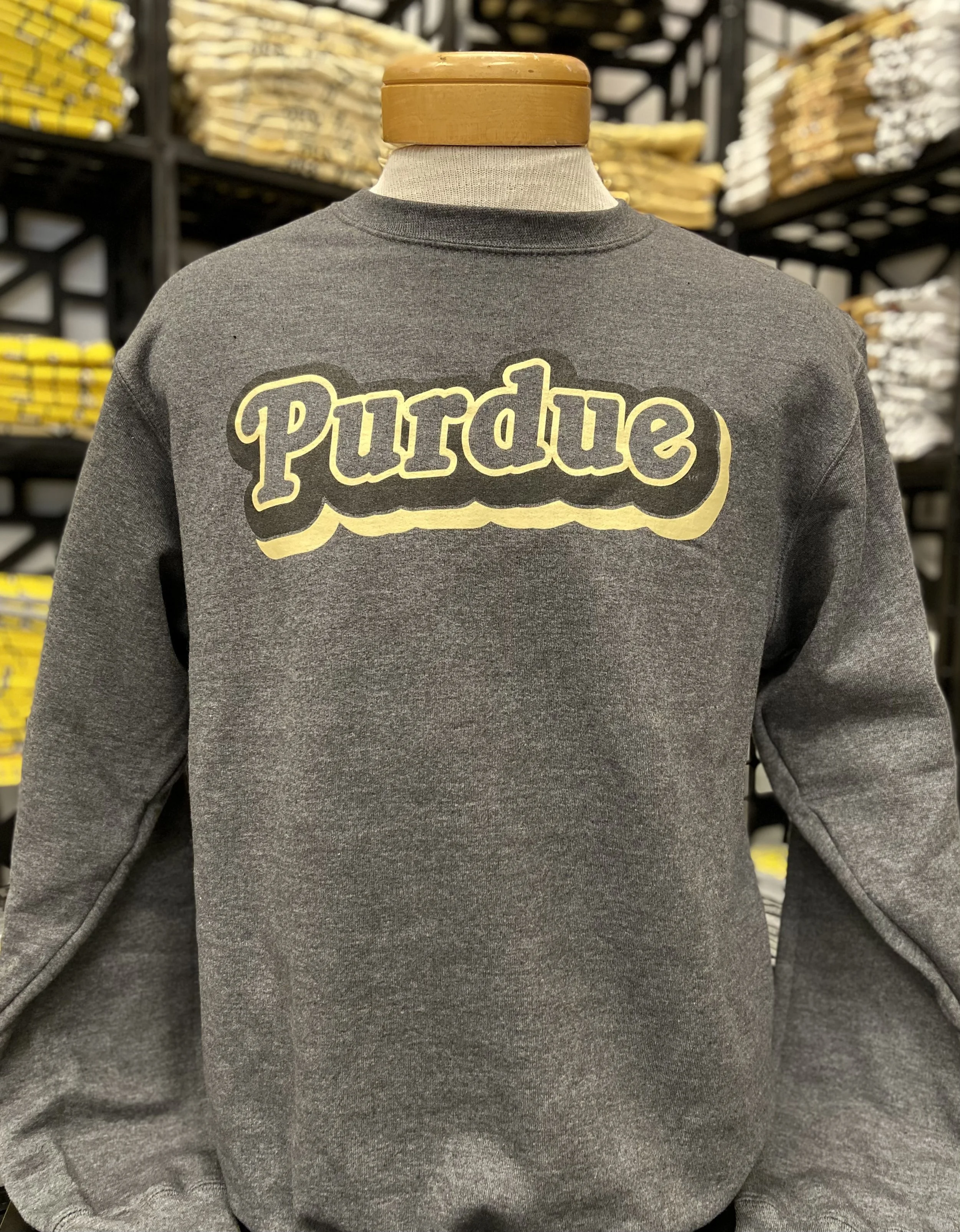 Discount Den — Retro Purdue Crewneck