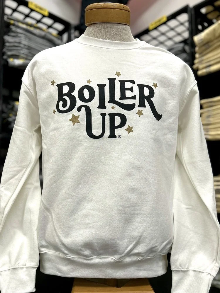 Purdue Boiler Up Stars Crewneck