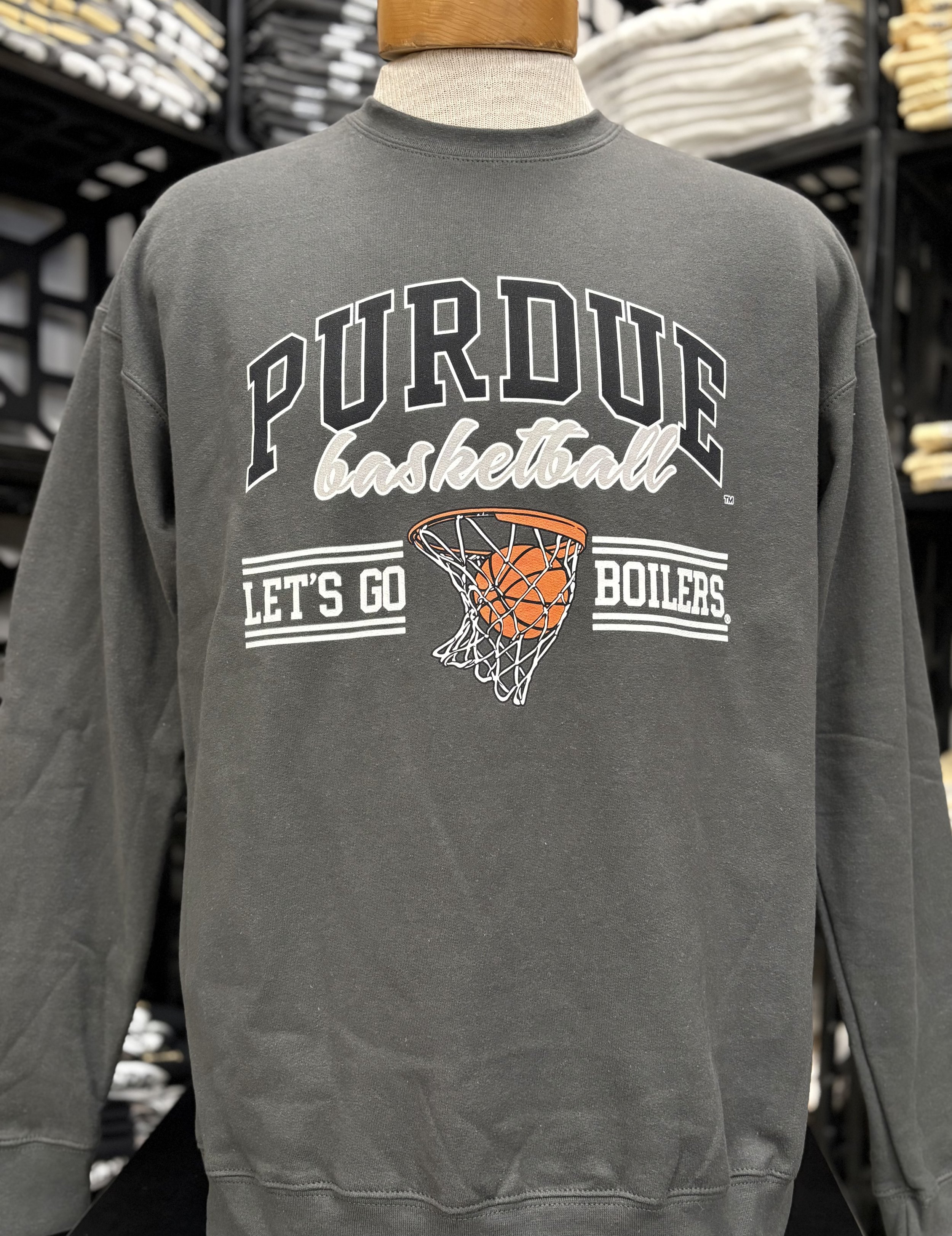 Purdue Let's Go Boilers Basketball Crewneck